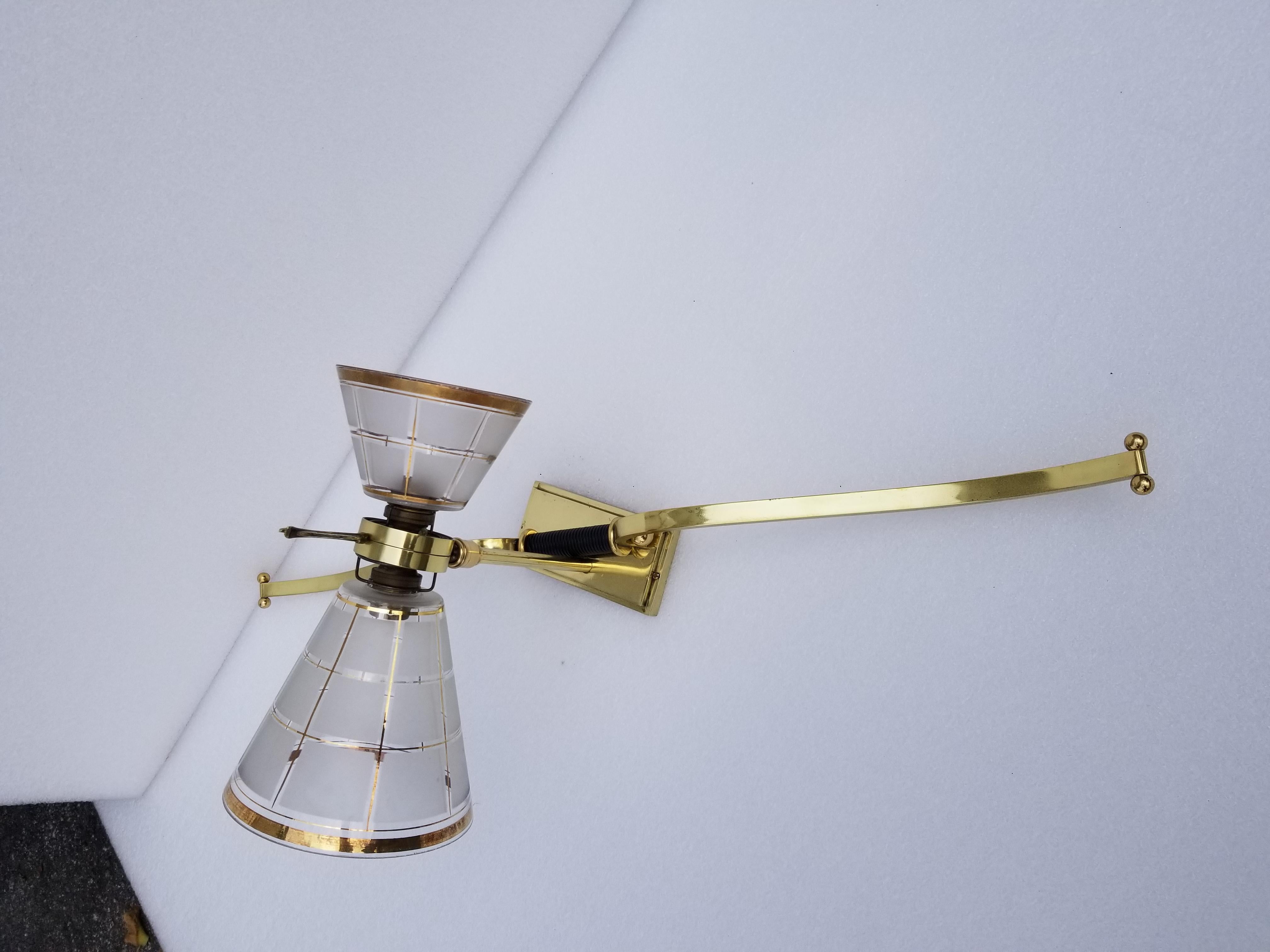 Mid-Century Modern Maison Arlus  Wall Light For Sale