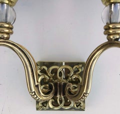 Appliques en bronze et verre Maison Arlus