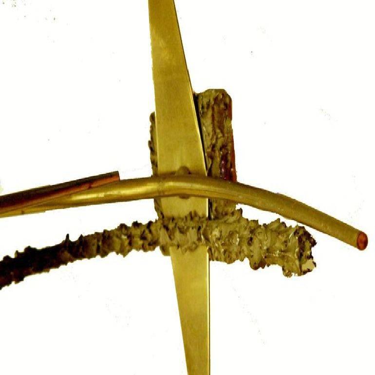 Mid-Century Modern Maison Arlus Bronze Pair of Sconces