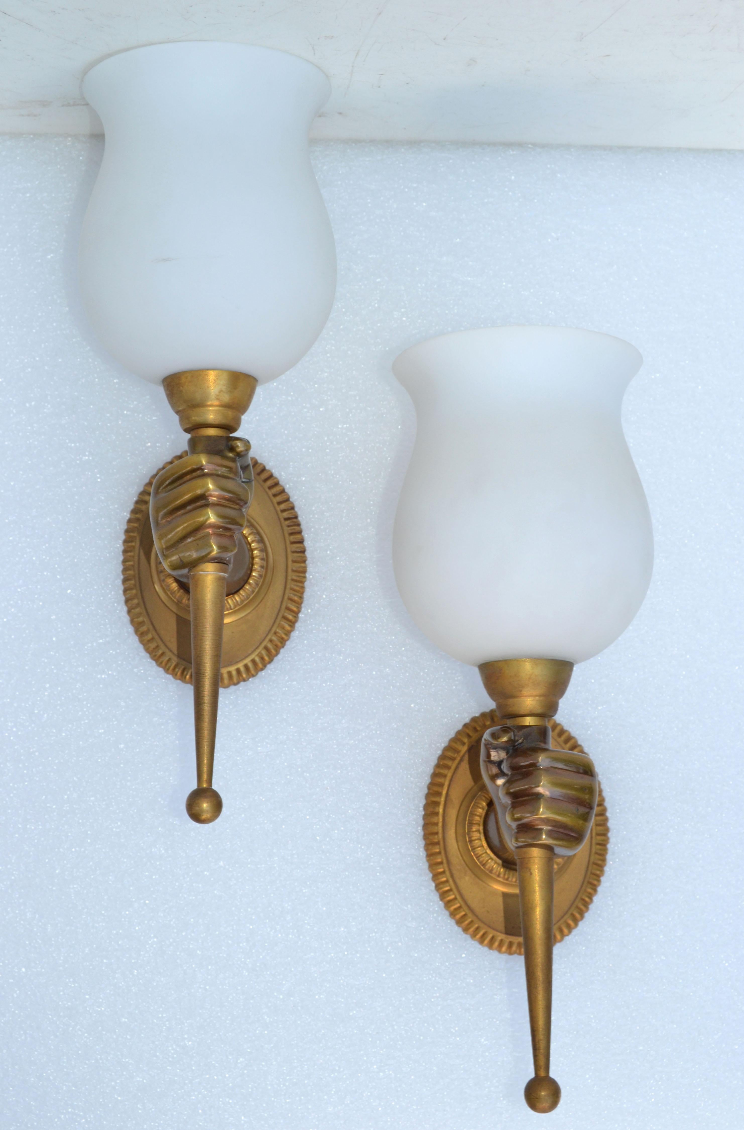 hand wall sconce