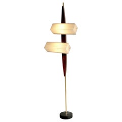 Royal Lumière, Floor Lamp with Two Reflectors, France, 1960