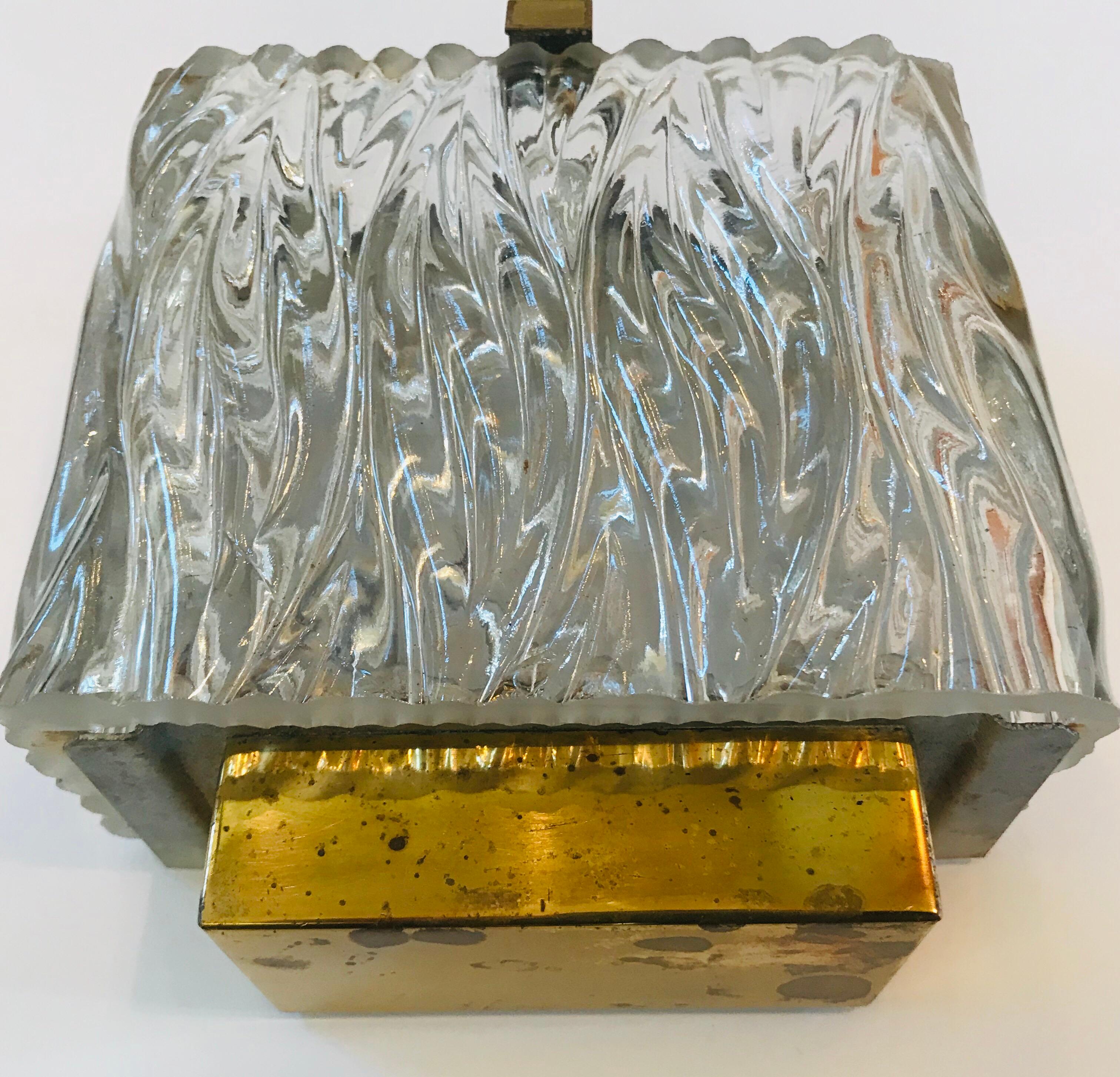 Maison Arlus French 1960s Glass Wall Light For Sale 6