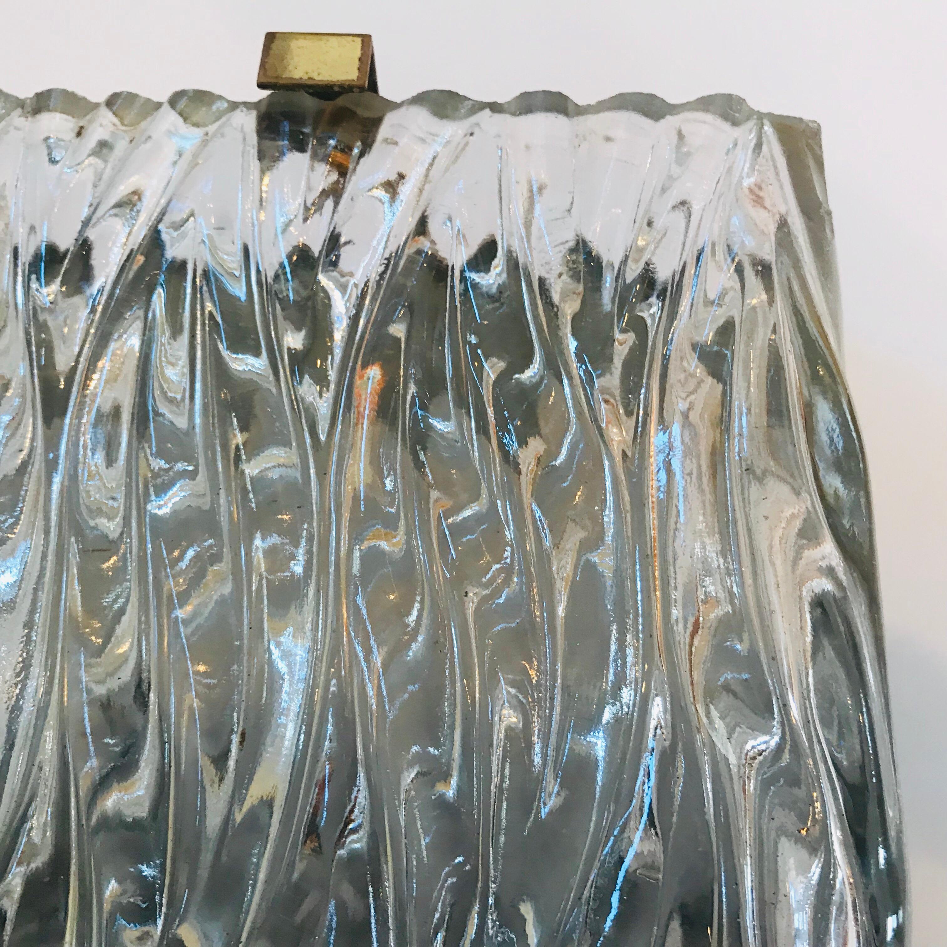 Maison Arlus French 1960s Glass Wall Light In Good Condition For Sale In New York, NY