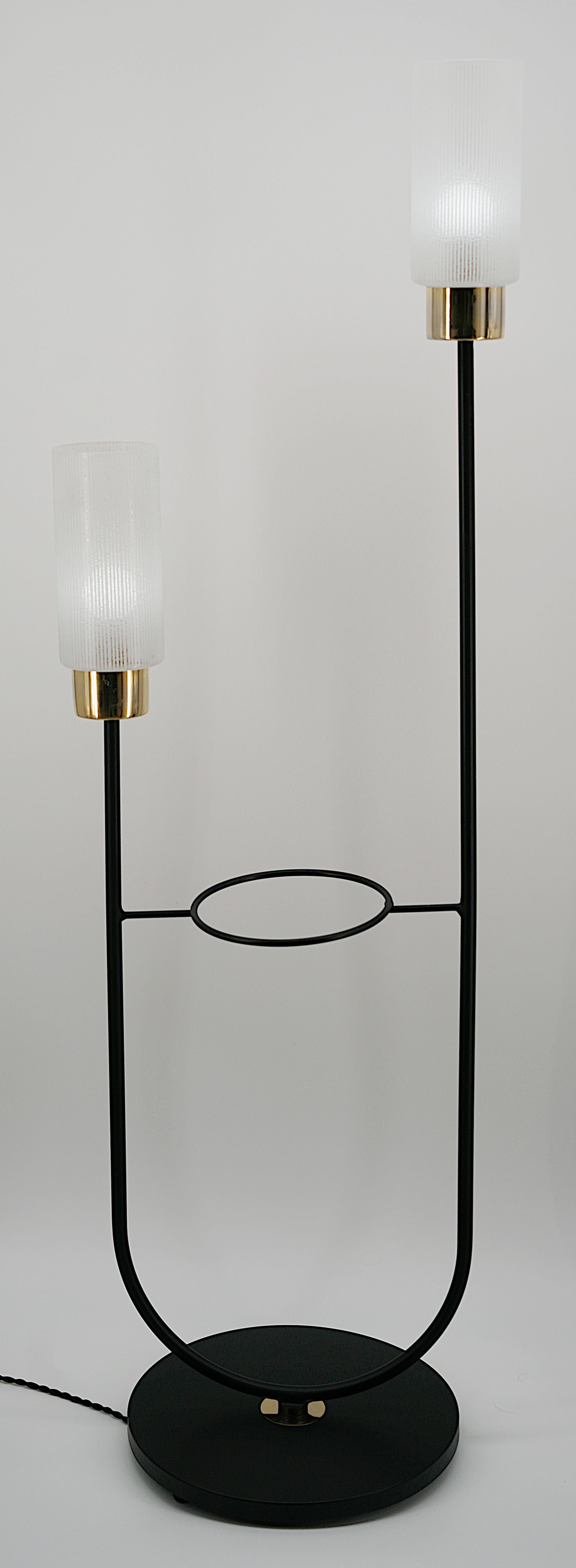 Maison ARLUS French Mid-Century Floor Lamp, 1950s In Good Condition For Sale In Saint-Amans-des-Cots, FR