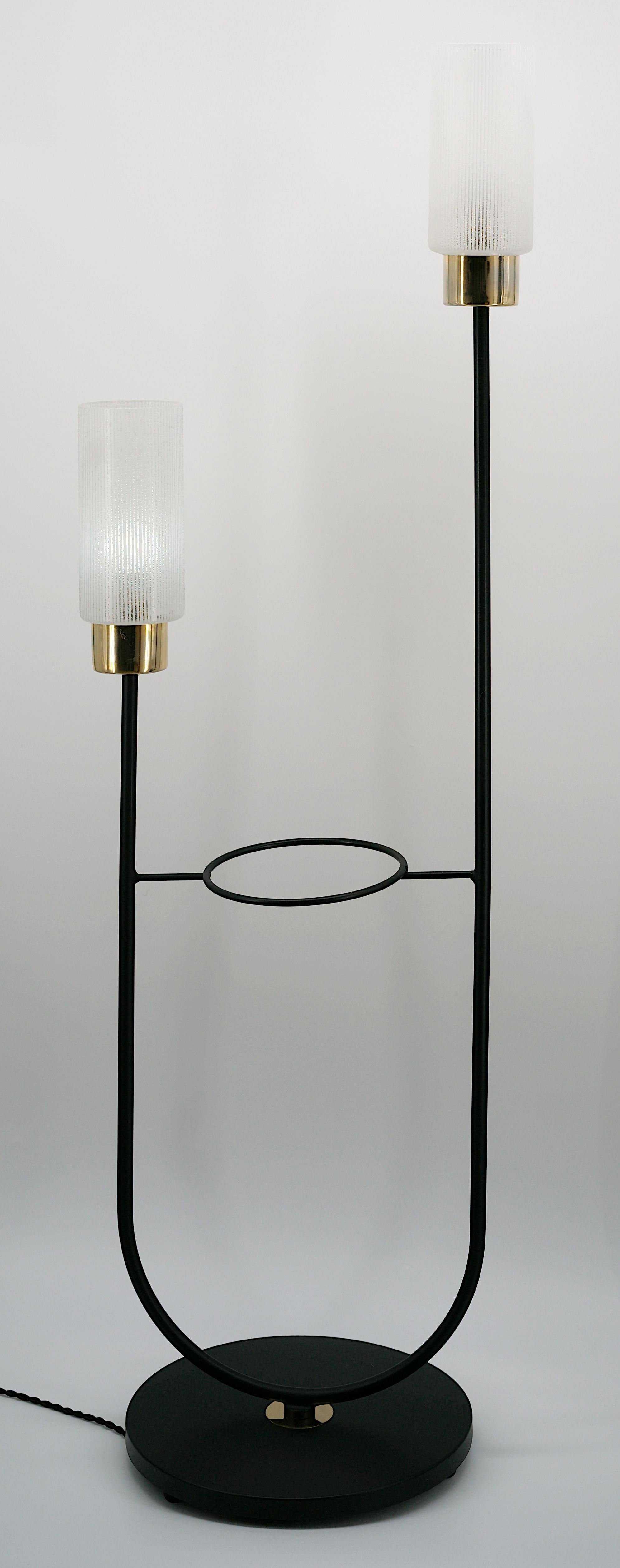 Brass Maison ARLUS French Mid-Century Floor Lamp, 1950s For Sale