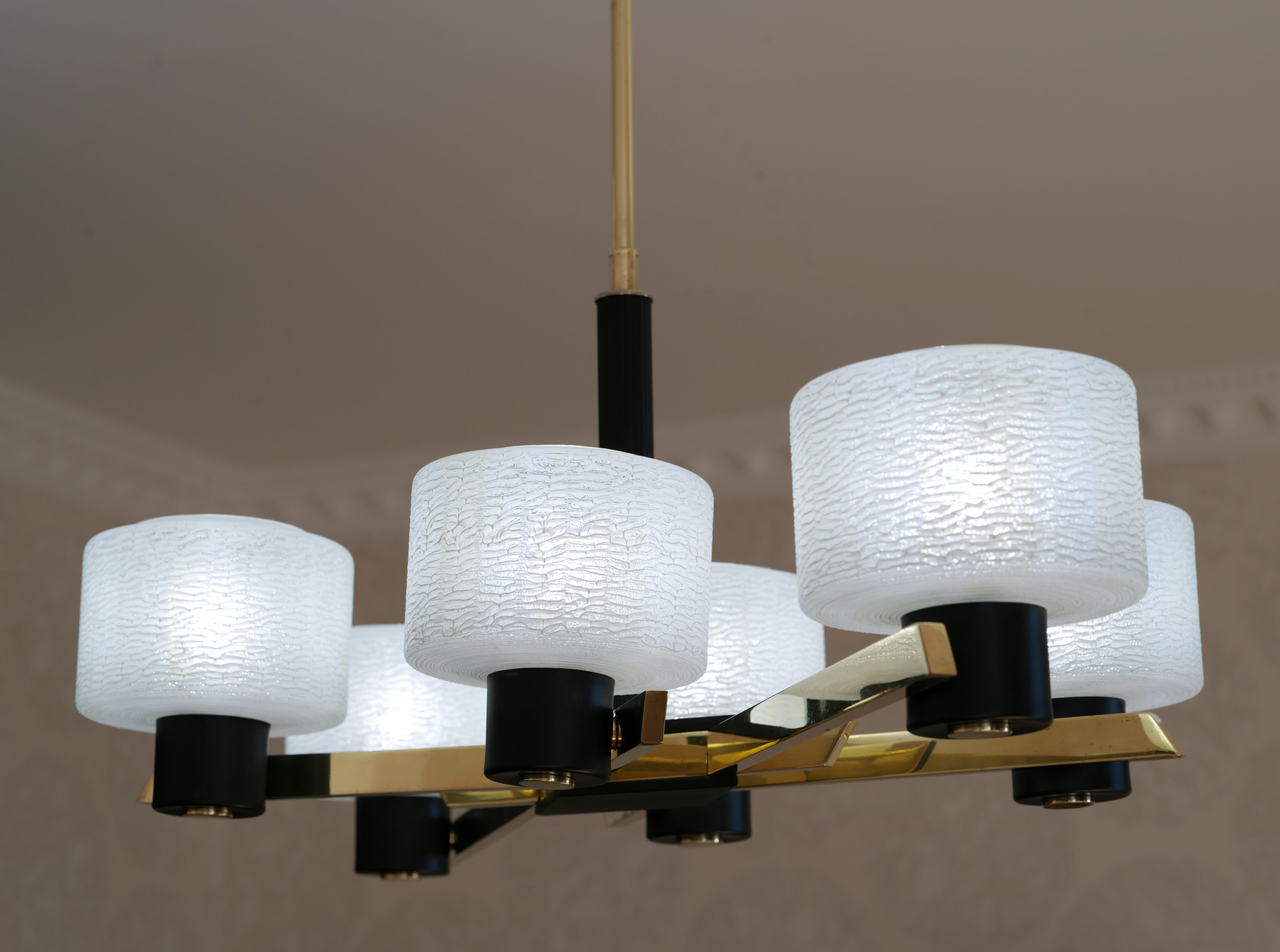 Maison Arlus French Midcentury Chandelier, 1950s For Sale 2
