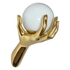 Maison Arlus Gilt Bronze Hand Wall Sconce, France, 1970's