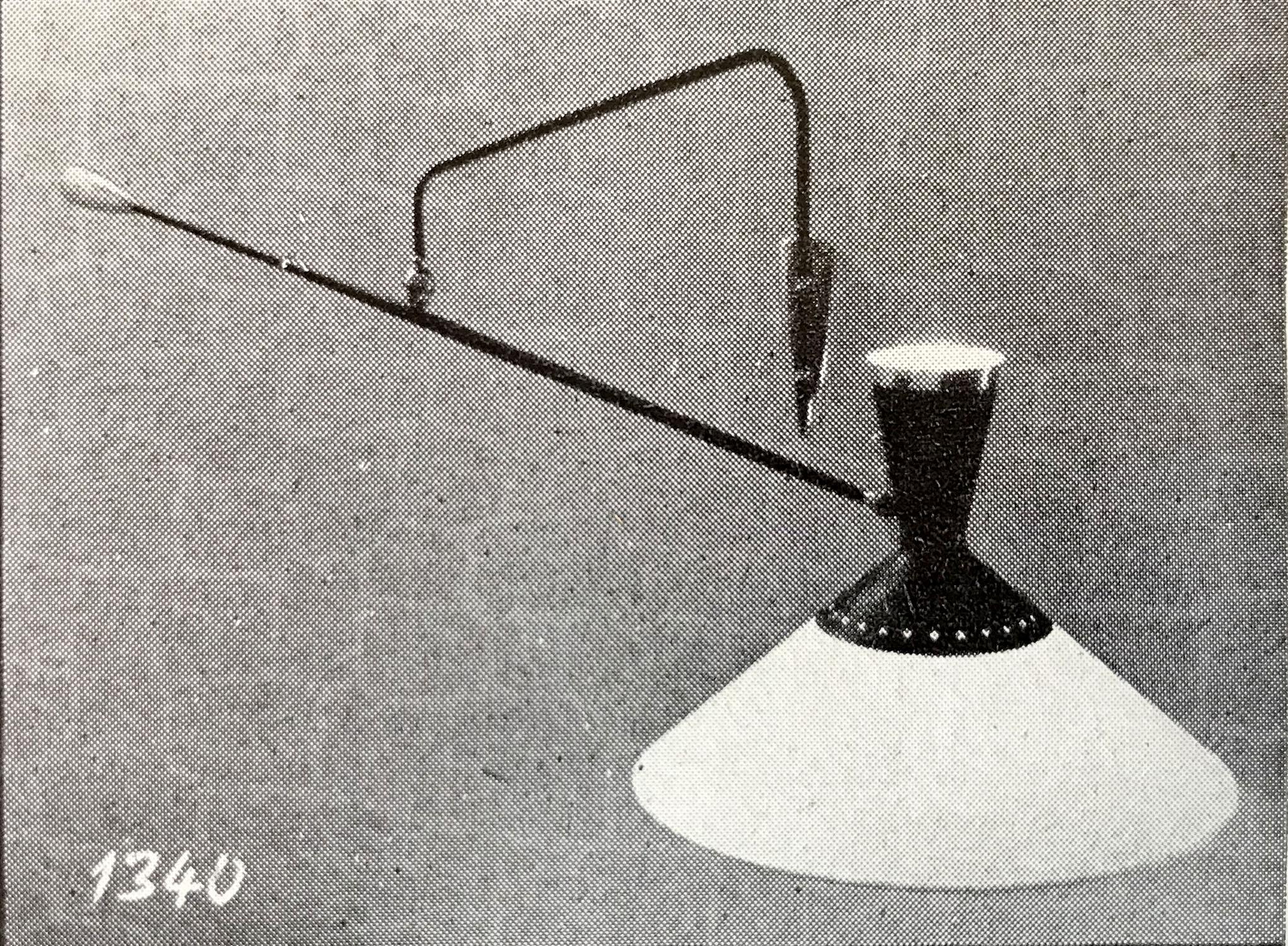 Maison Arlus, Large Counter Balance Wall Lamp Modèle 1340, France, 1957 5
