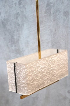 Maison Arlus - Mid-Century Chandelier Ceiling Lamp "Paquebot" - 1960s - France