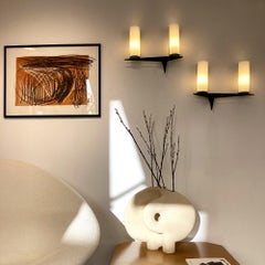 Maison Arlus Pair of Double Lights Sconces France 1950s