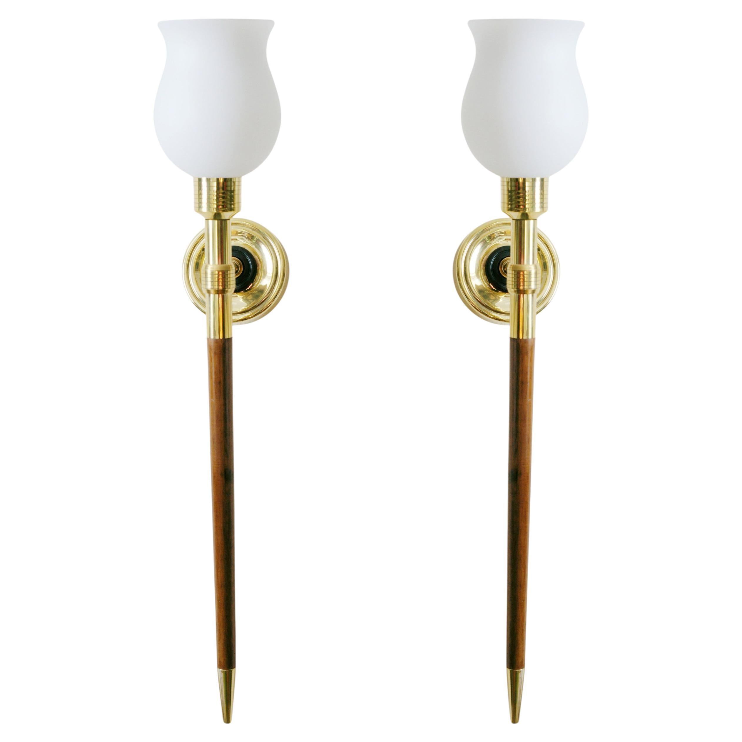 Maison ARLUS Pair of Large Wall Sconces