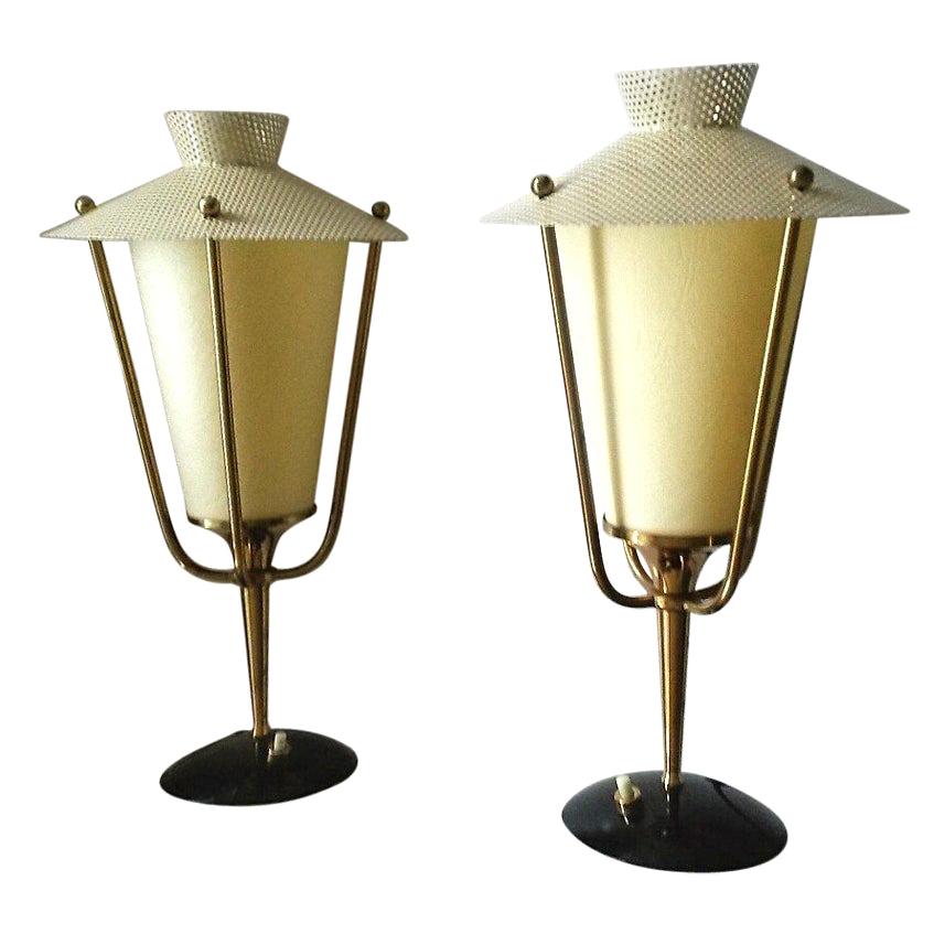 Maison Arlus Pair of Table Lamps, French Mid-Century Modern, 1950