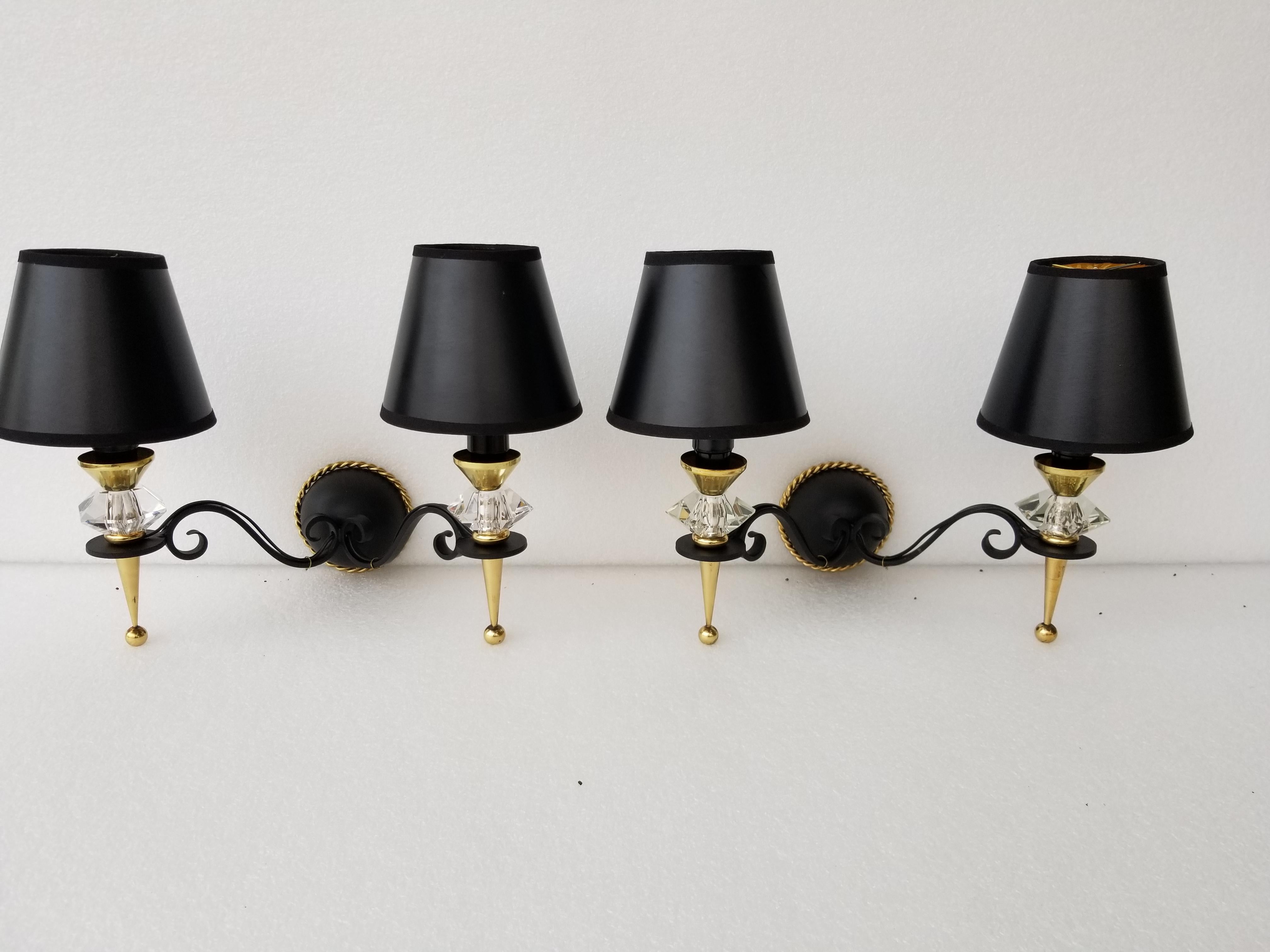 French Maison Arlus Sconces, Set of 3, Priced Individually For Sale