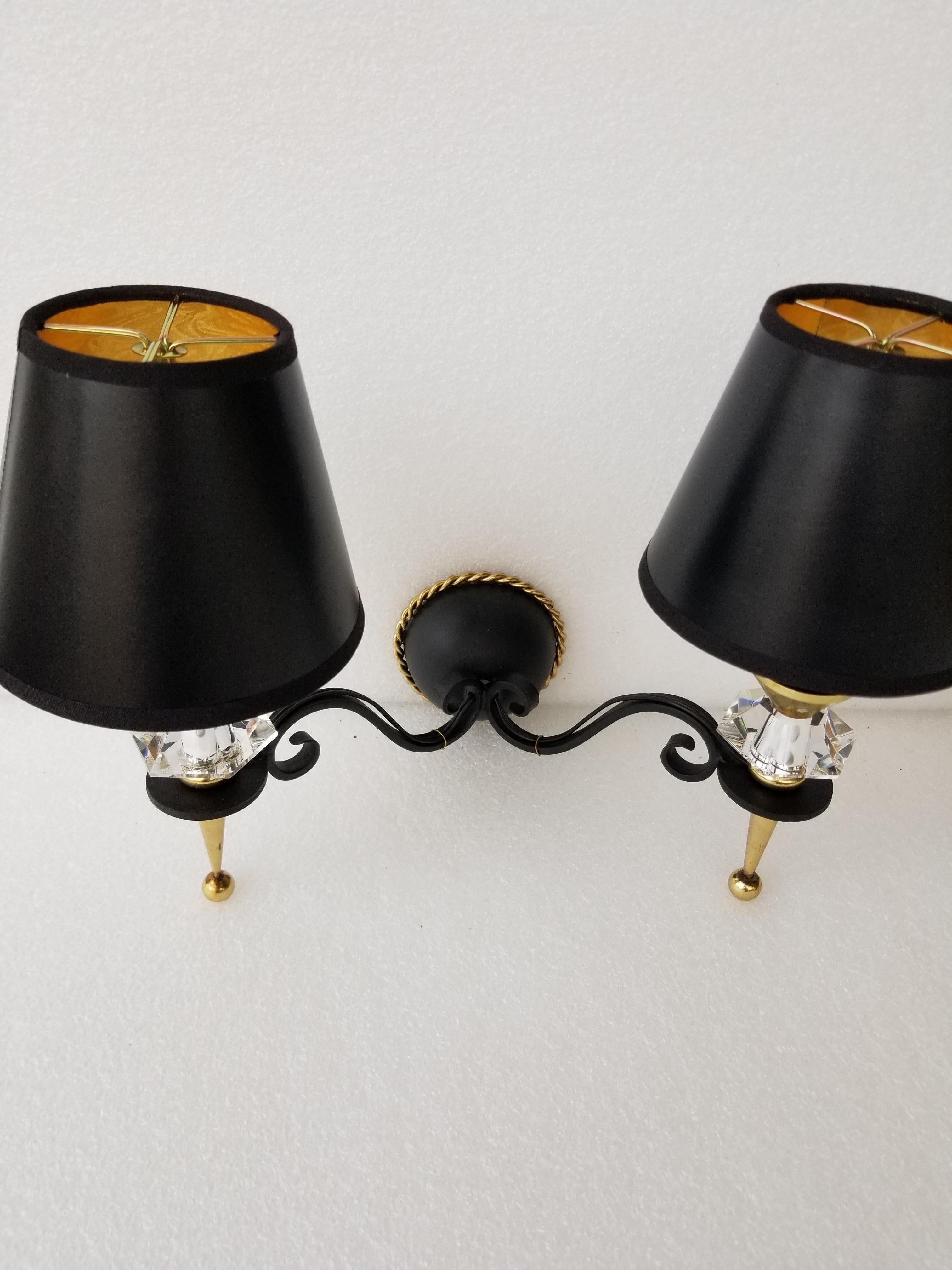 Mid-20th Century Maison Arlus Sconces, Set of 3, Priced Individually For Sale