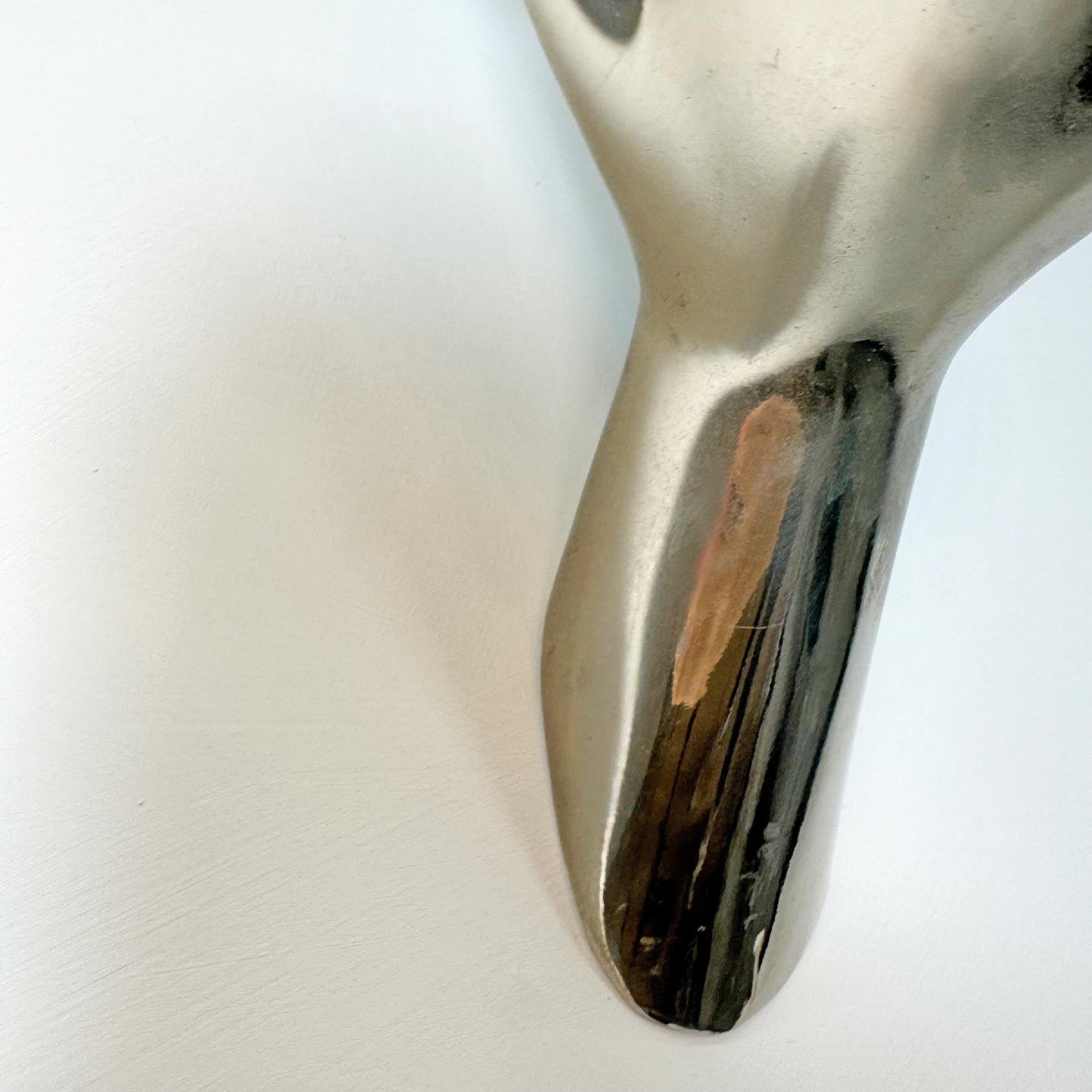 Maison Arlus Silver Gilt Bronze Hand Wall Sconce France 1970's For Sale 3