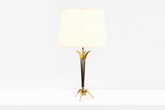 Maison Arlus, Vintage-Tischlampe aus vergoldetem Messing und Metall, französisches Design, 1950er Jahre