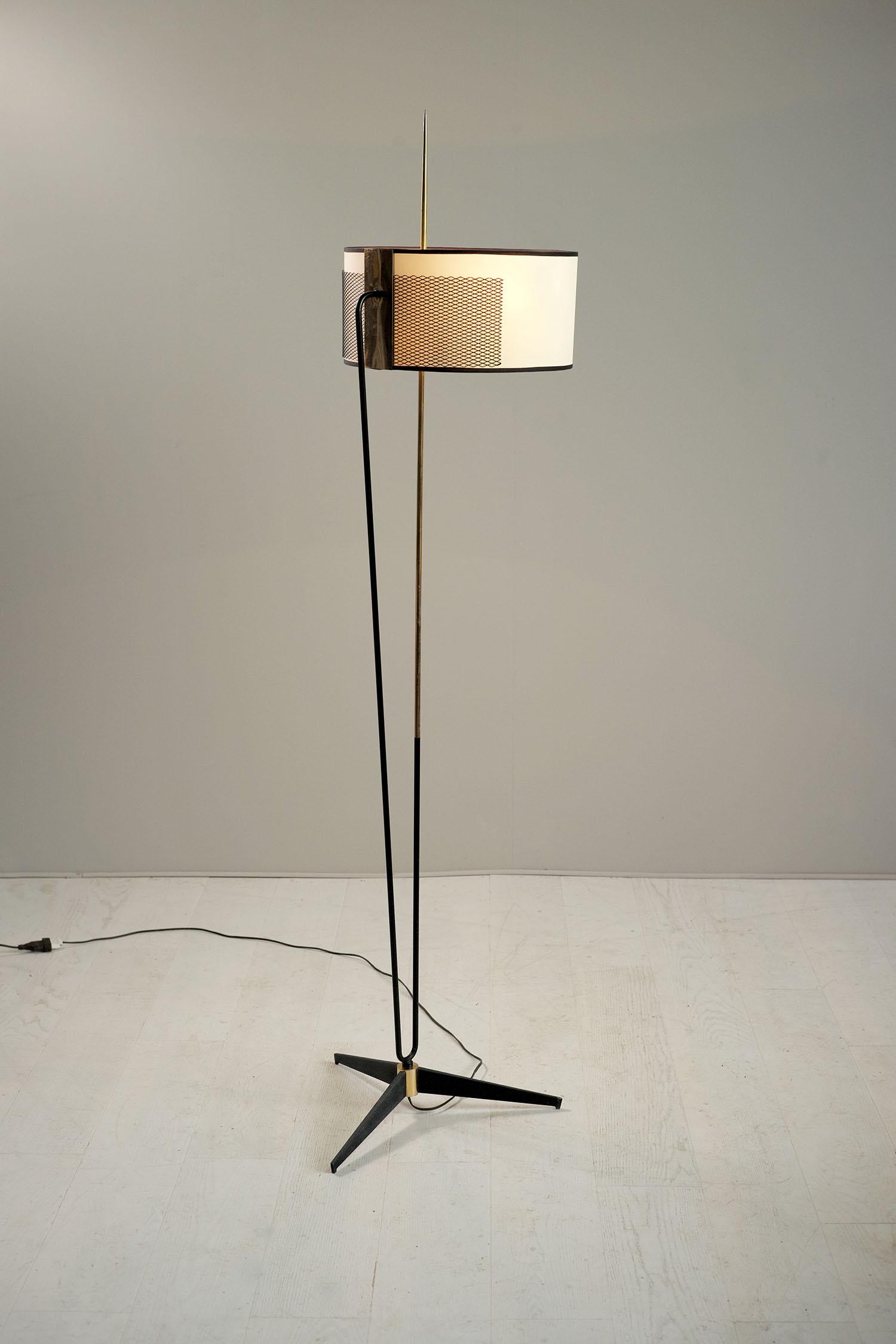 Mid-Century Modern Maison Arlus, Tripod Floor Lamp, France, 1950