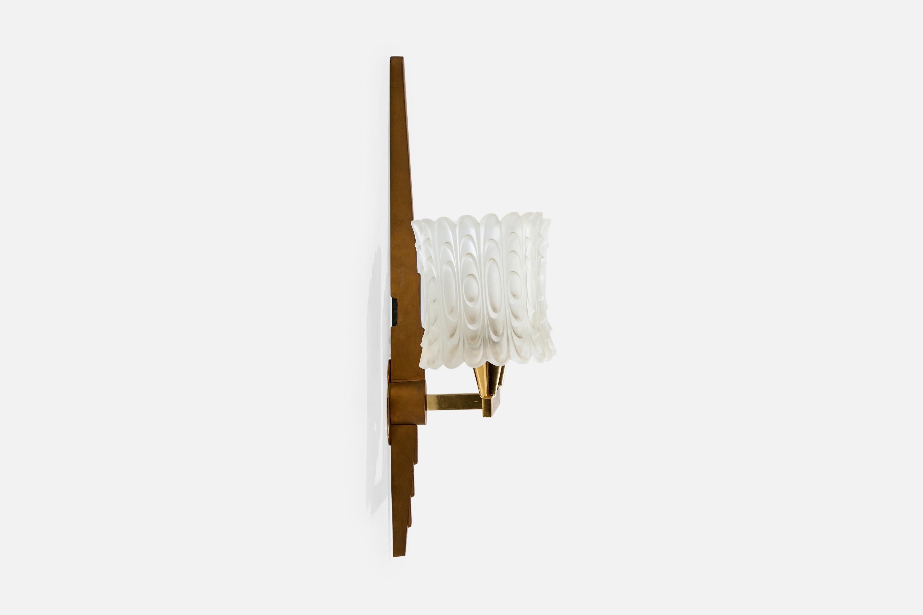 Maison Arlus, Aplique, Latón, Vidrio, Francia, Años 50 Francés en venta