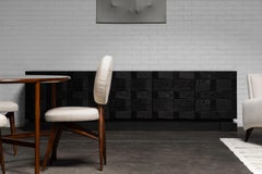 Maison Aurora graphic sideboard in black Belgium 1975