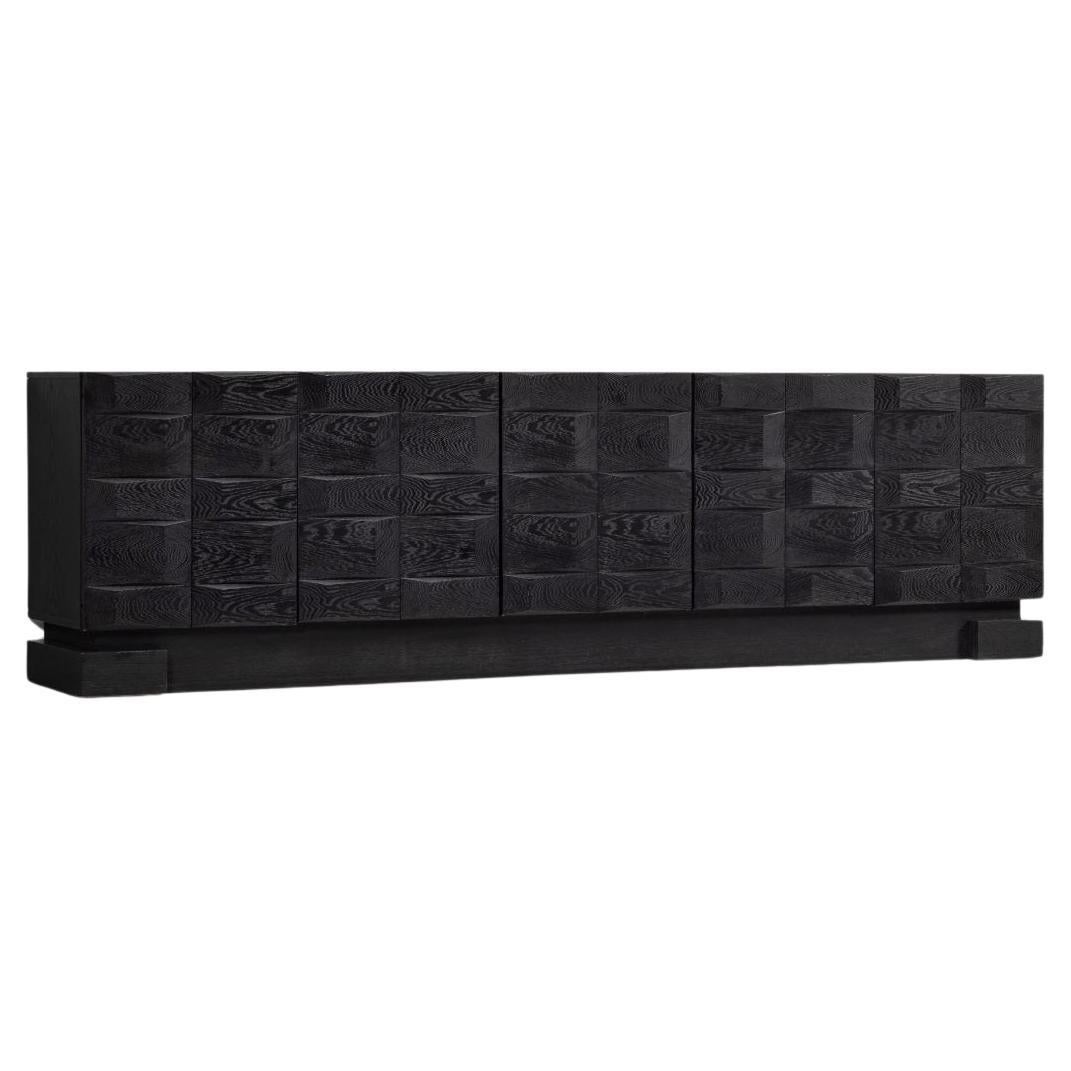 Maison Aurora graphic sideboard in black Belgium 1975