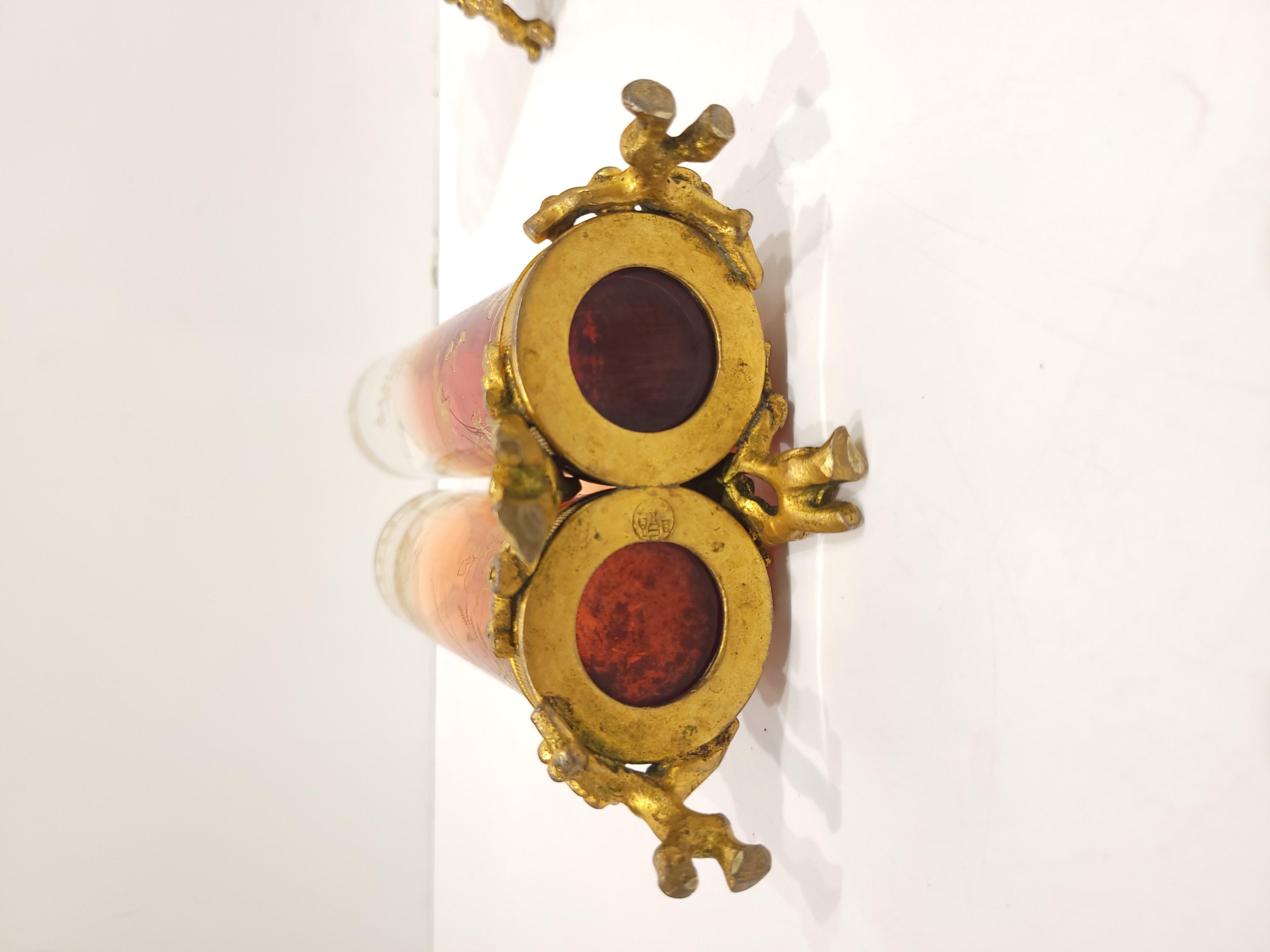 Bronze Maison Baccarat Pair of Japonisme Ormolu Mounted Double Vases