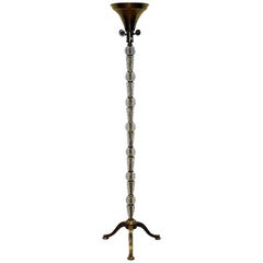 Maison Baguès, 1950s Floor Lamp in Glass and Metal
