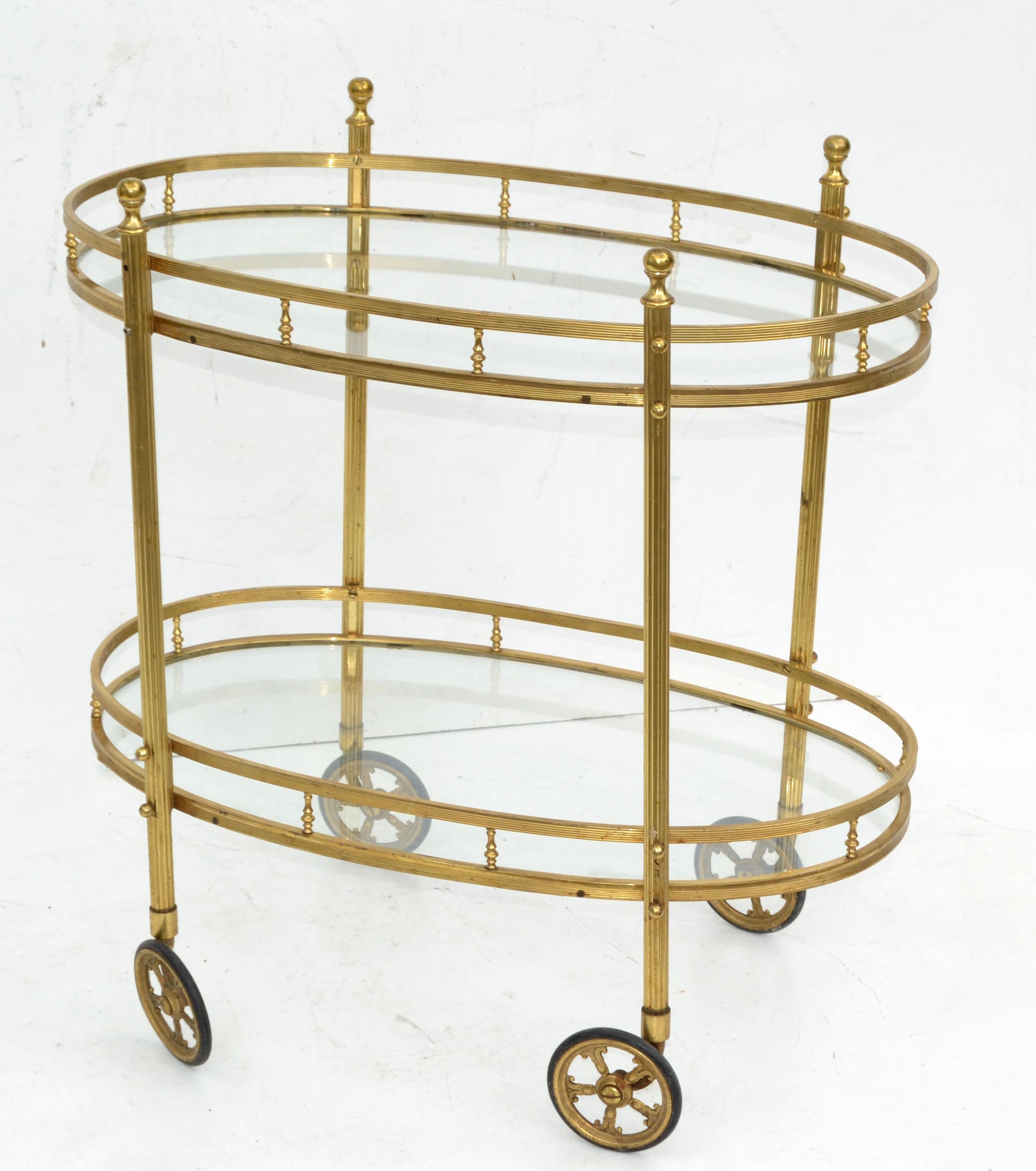 mid century bar cart