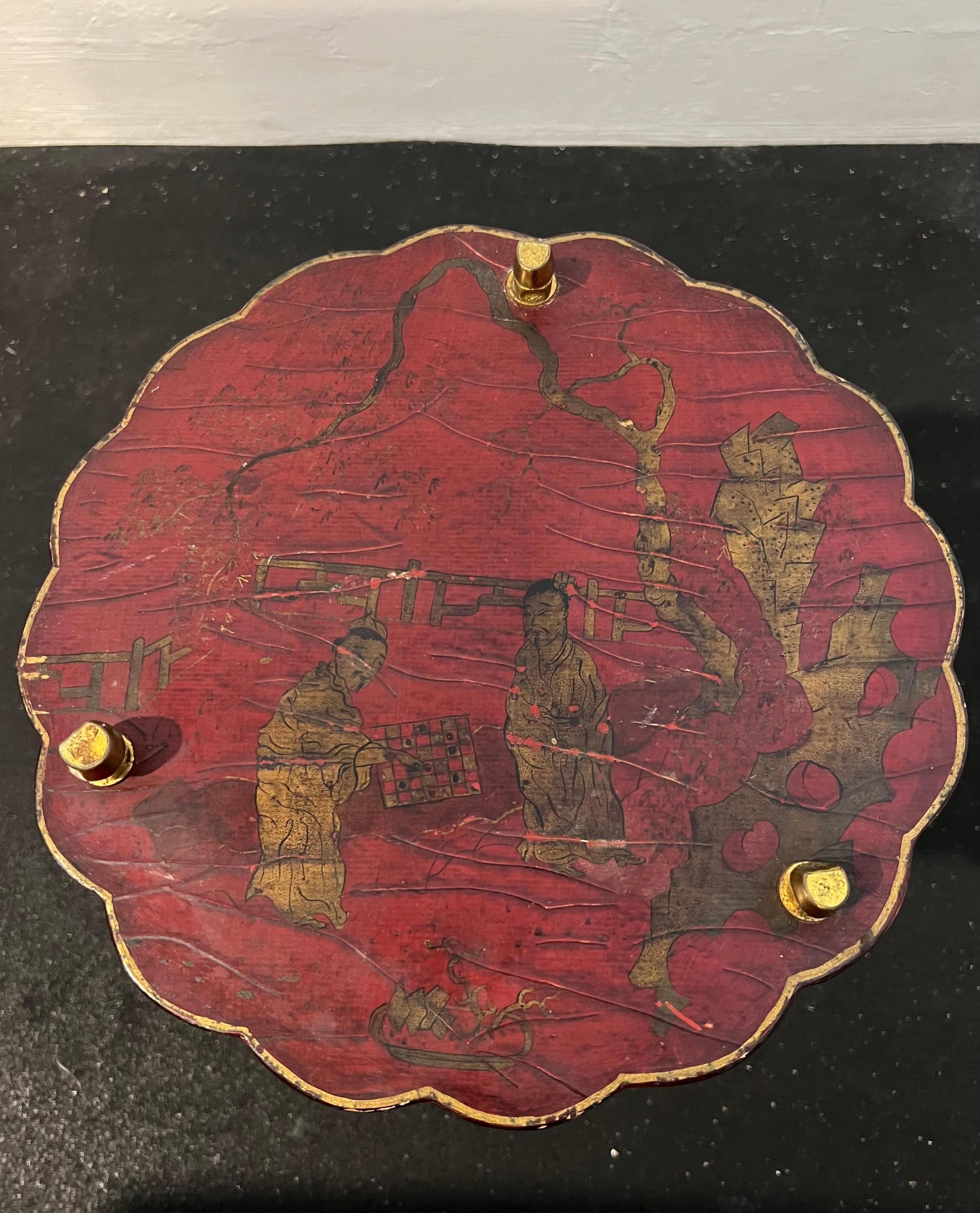 Inconnu Maison Baguès Table Chinoiserie en Faux Bambou Attribué En Bronze en vente