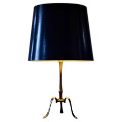 Maison bagues bamboo brass table lamp France 1950