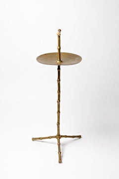 Maison Baguès Brass Ashtray Bamboo Form Mid-20th Century Decoration