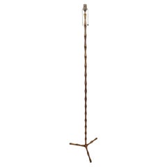 fake bamboo flooring Maison Bagues, Brass faux Bamboo Floor Lamp, circa 1950