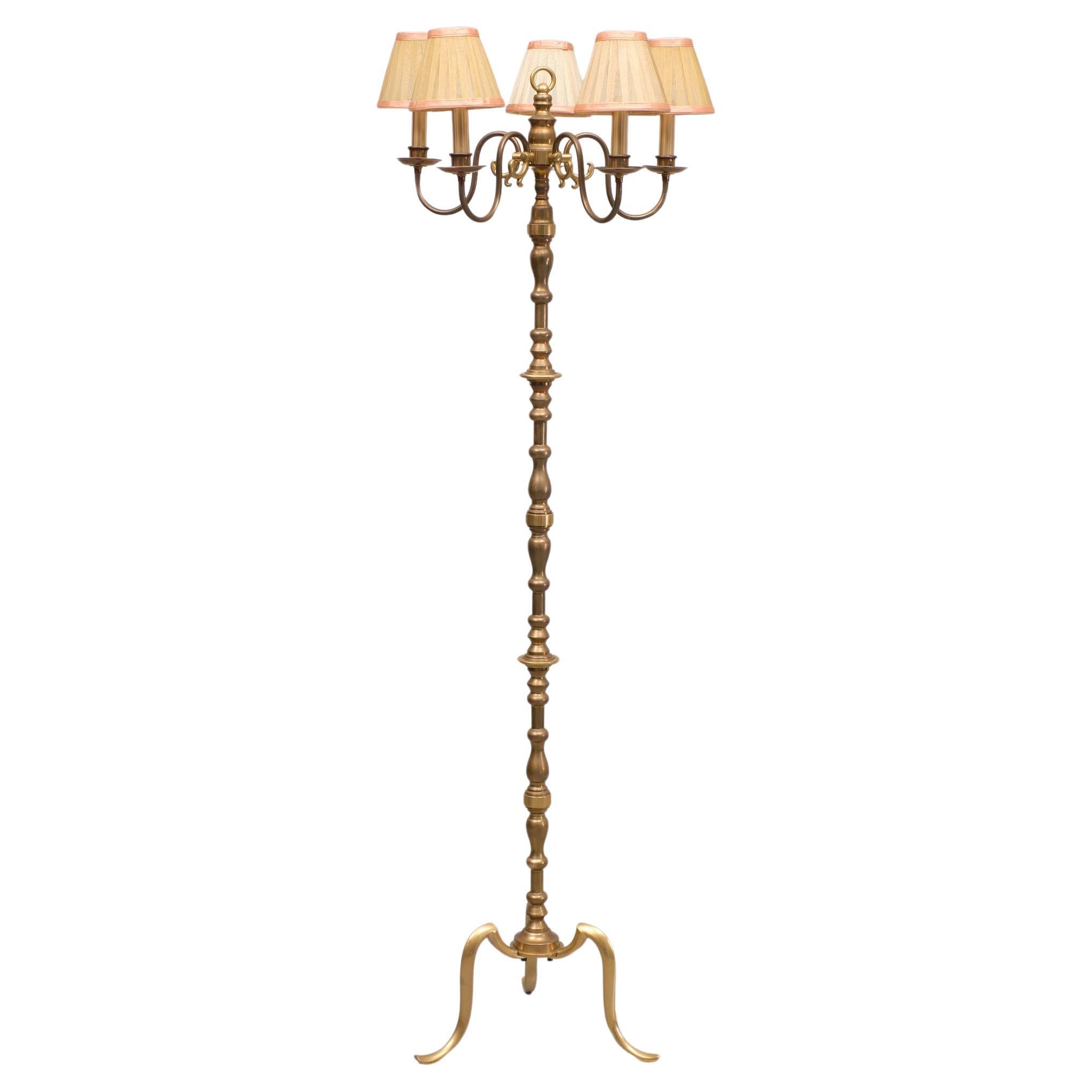 Maison Baguès brass floor lamp 1960s france