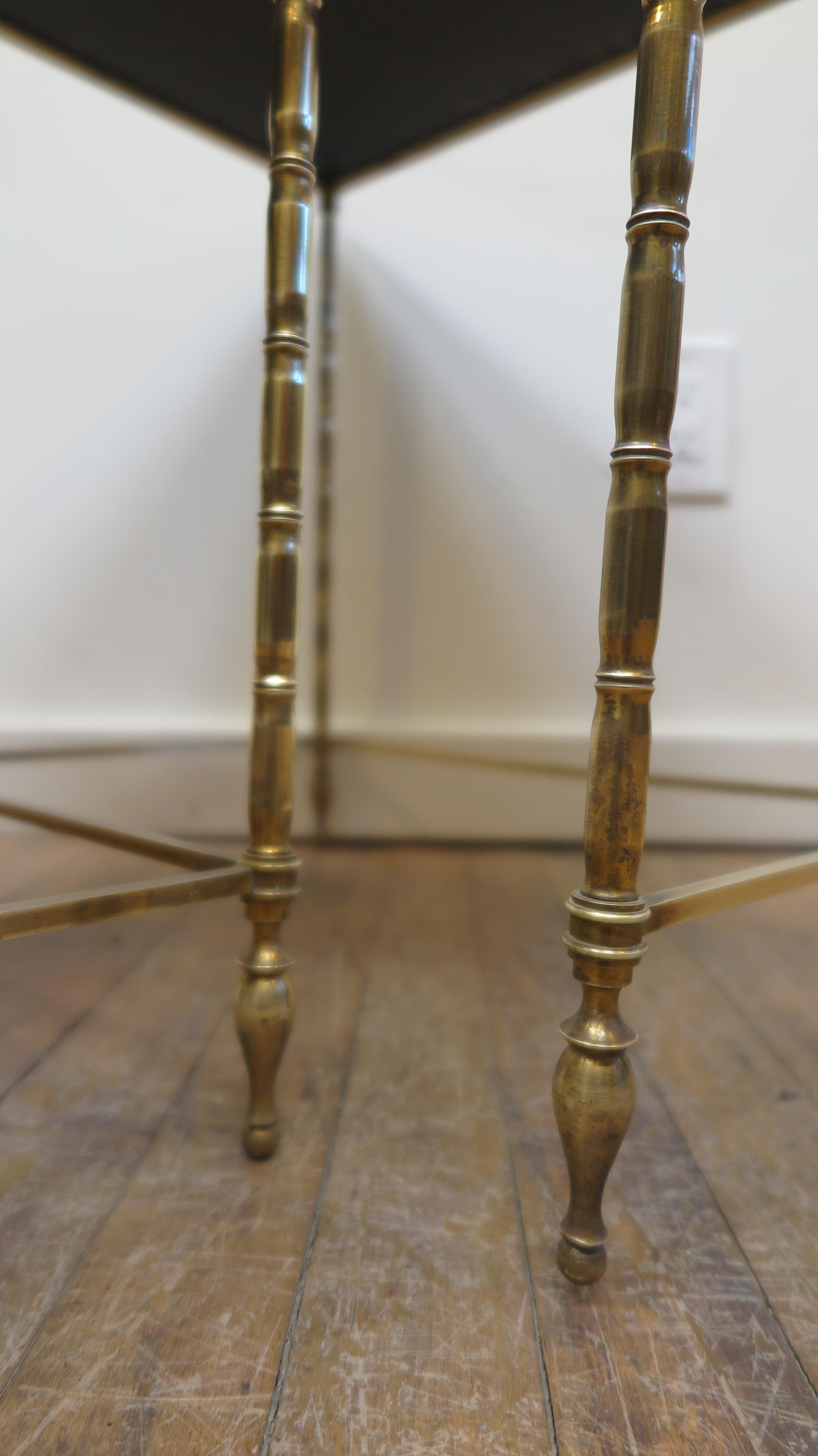 Mid-20th Century Maison Baguès Brass Nesting Tables