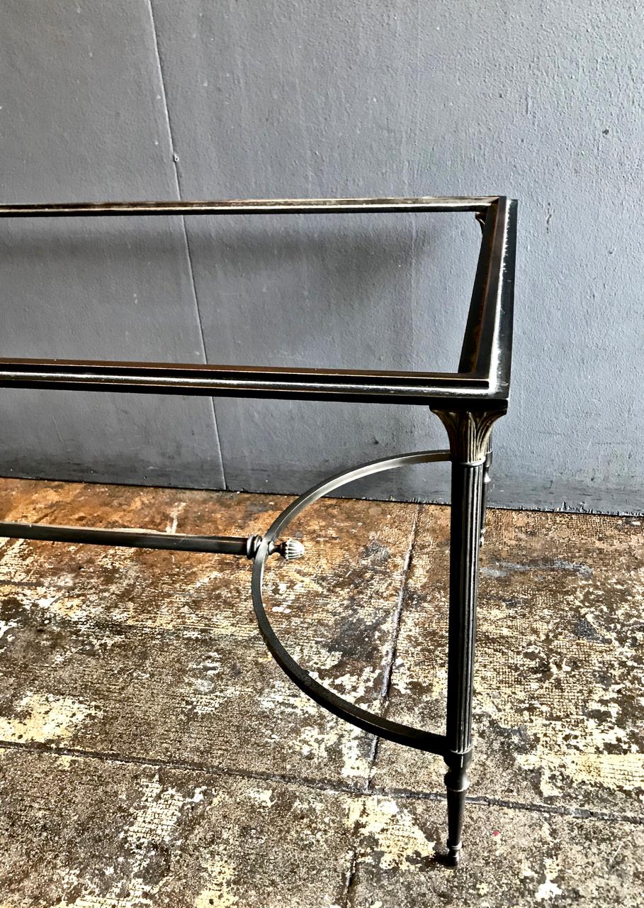 Maison Baguès Bronze and Glass Coffee Table 4