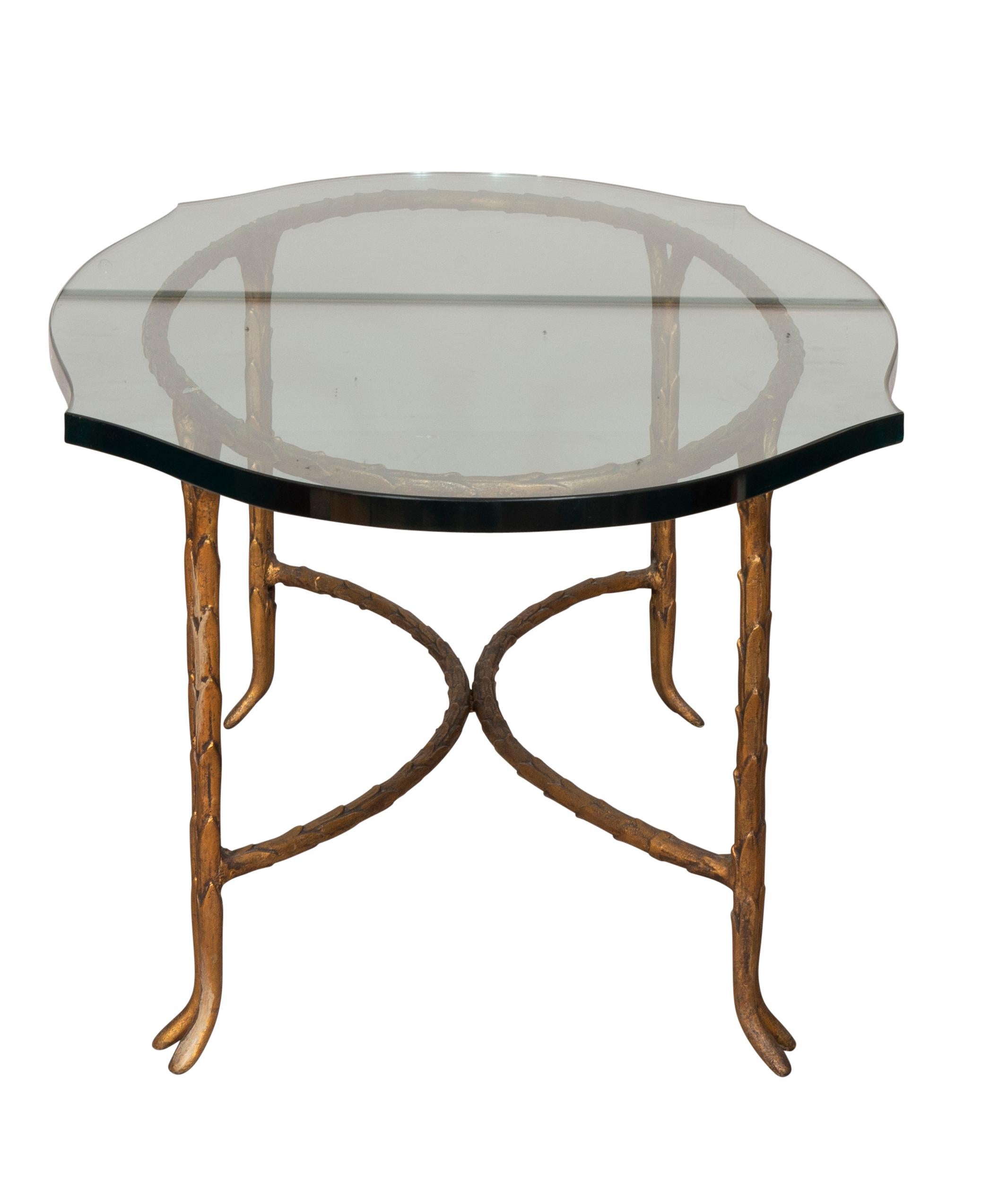 Maison Bagues Bronze and Glass Coffee Table For Sale 2