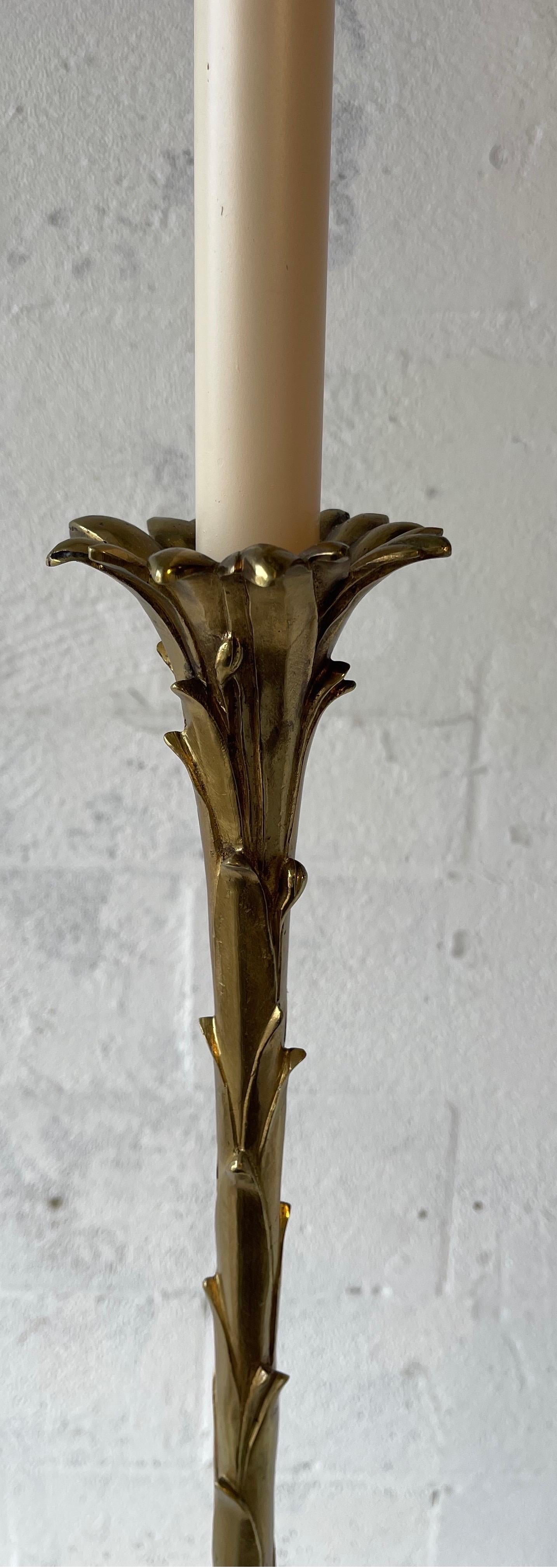 Mid-20th Century Maison Bagues Bronze Floor Lamp, circa 1950 For Sale