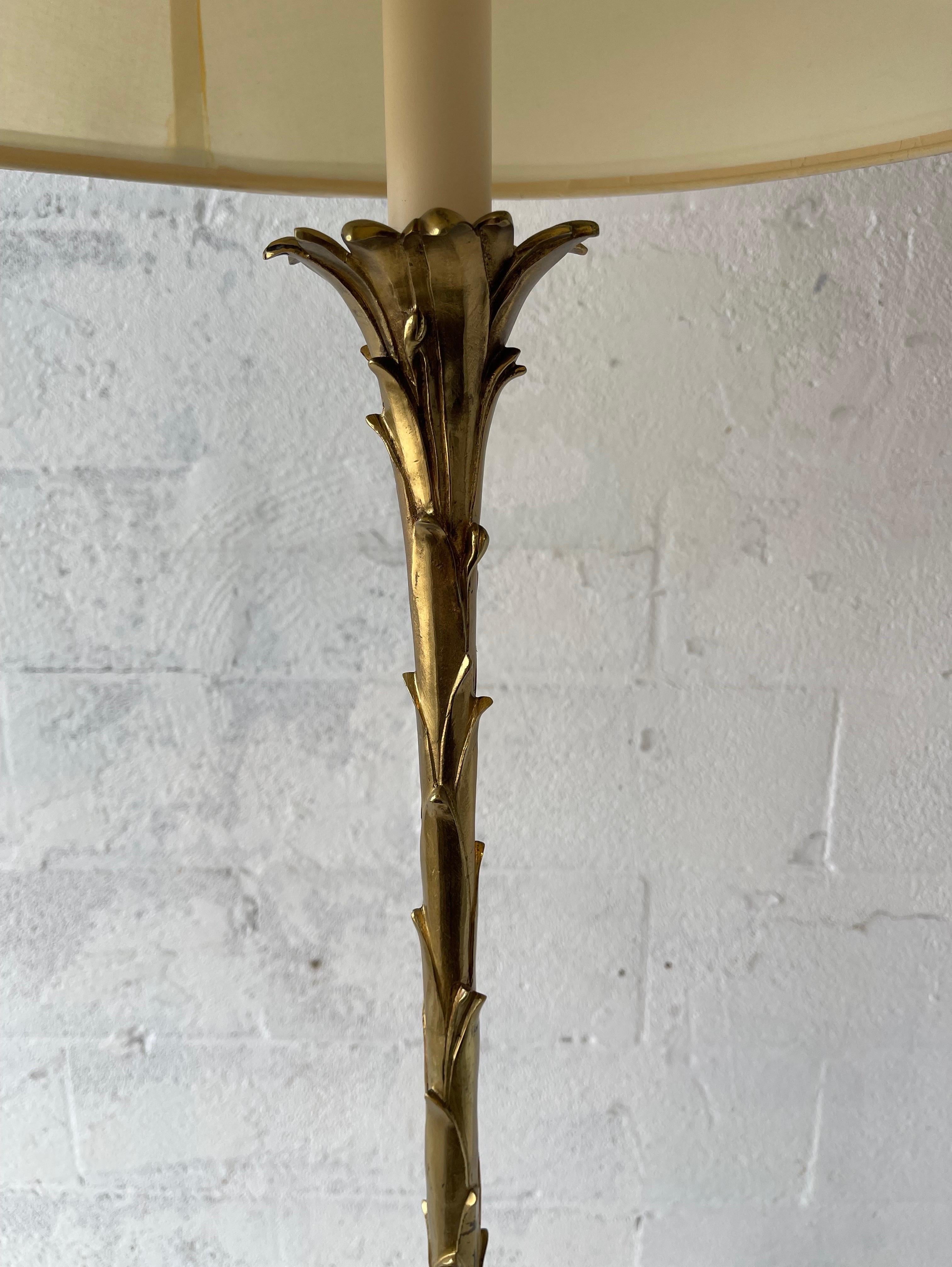 Maison Bagues, Bronze-Stehlampe, um 1950 im Angebot 3