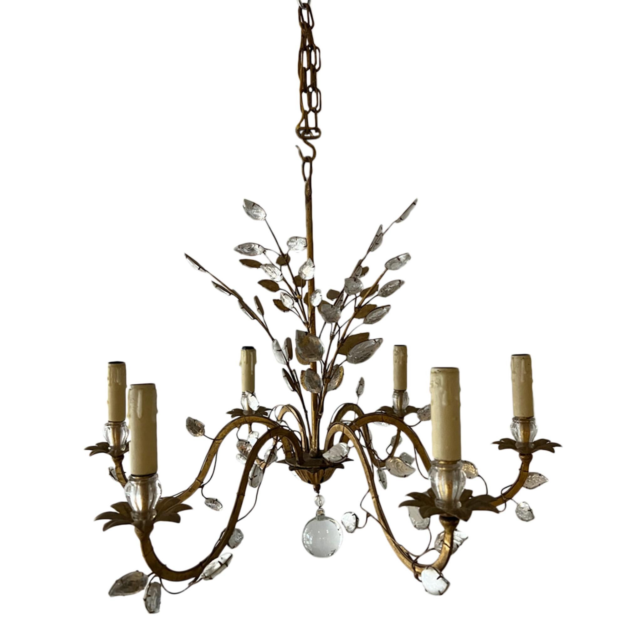 Maison Baguès Chandelier, French 1950s In Good Condition In London, GB
