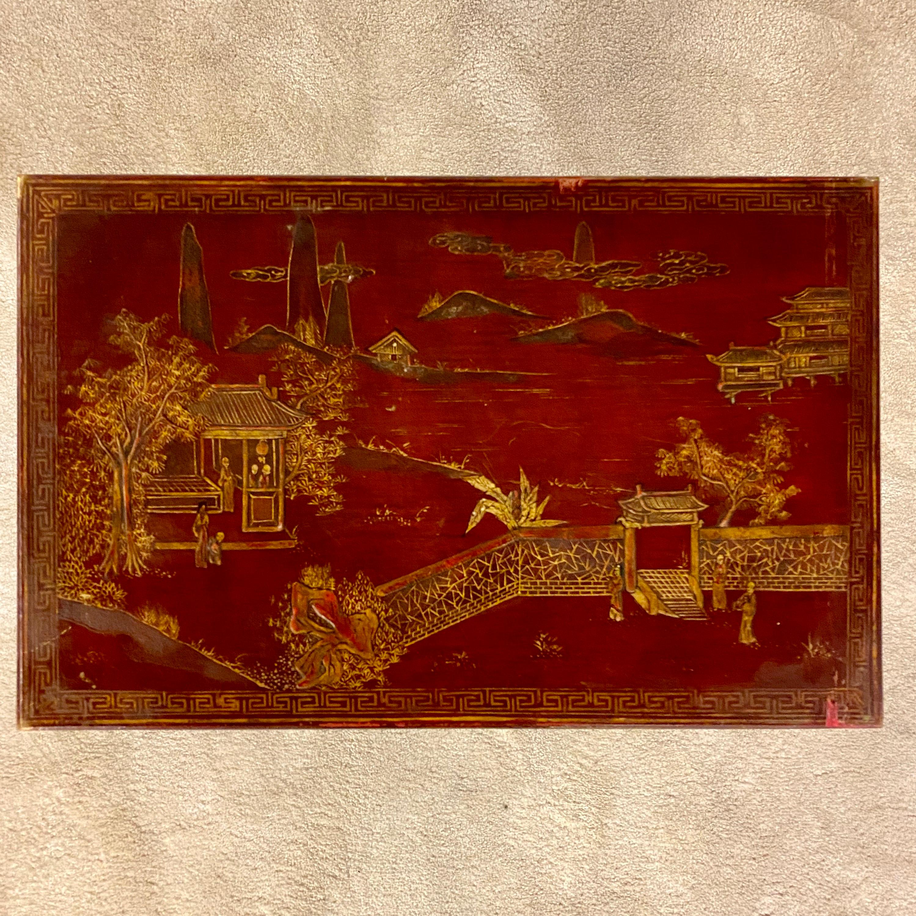 Milieu du XXe siècle Tables gigognes de style chinois de la Maison Bagues 1950s en vente
