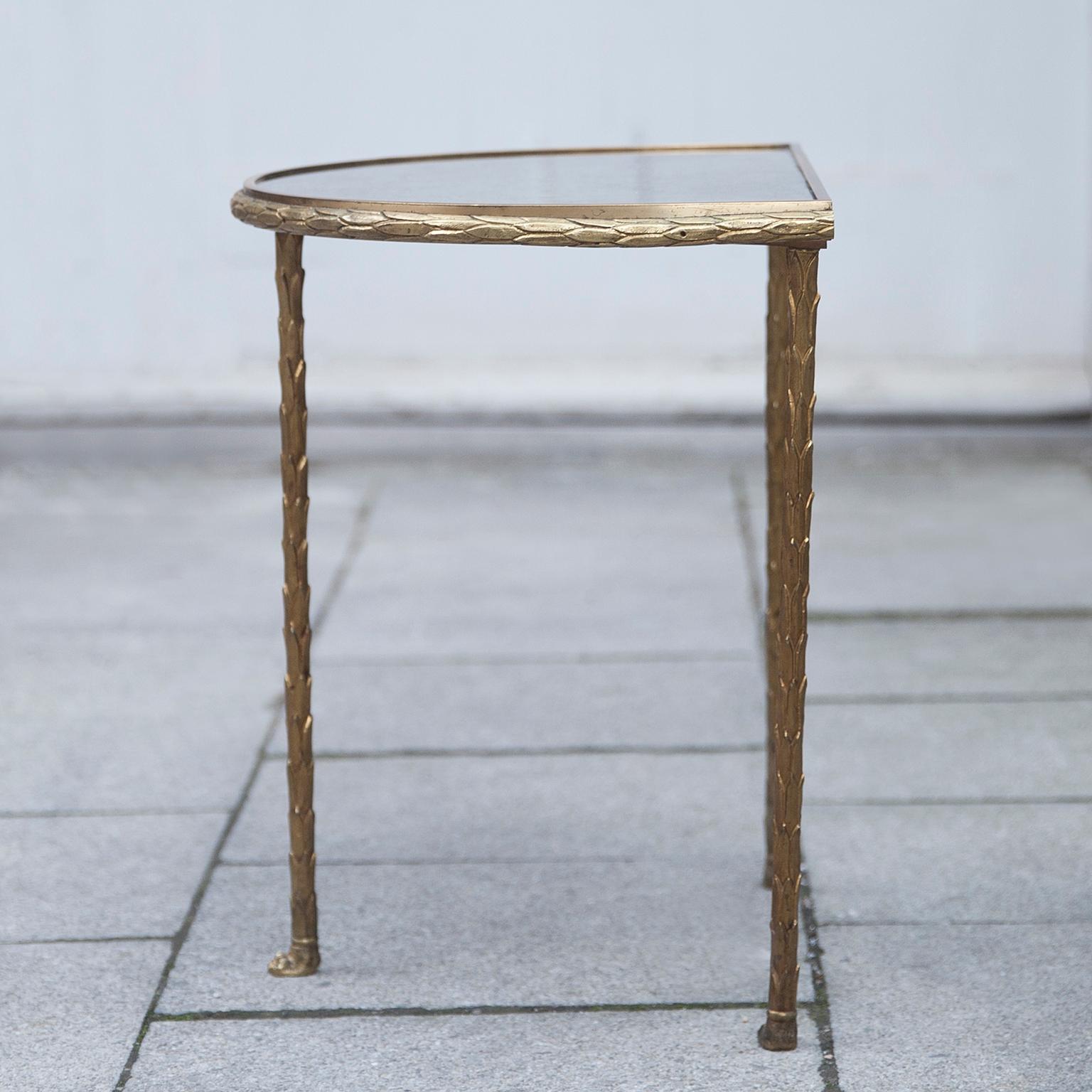 Maison Bagues Elegant Gilt Bronze Side Table France, 1940 In Good Condition In Munich, DE