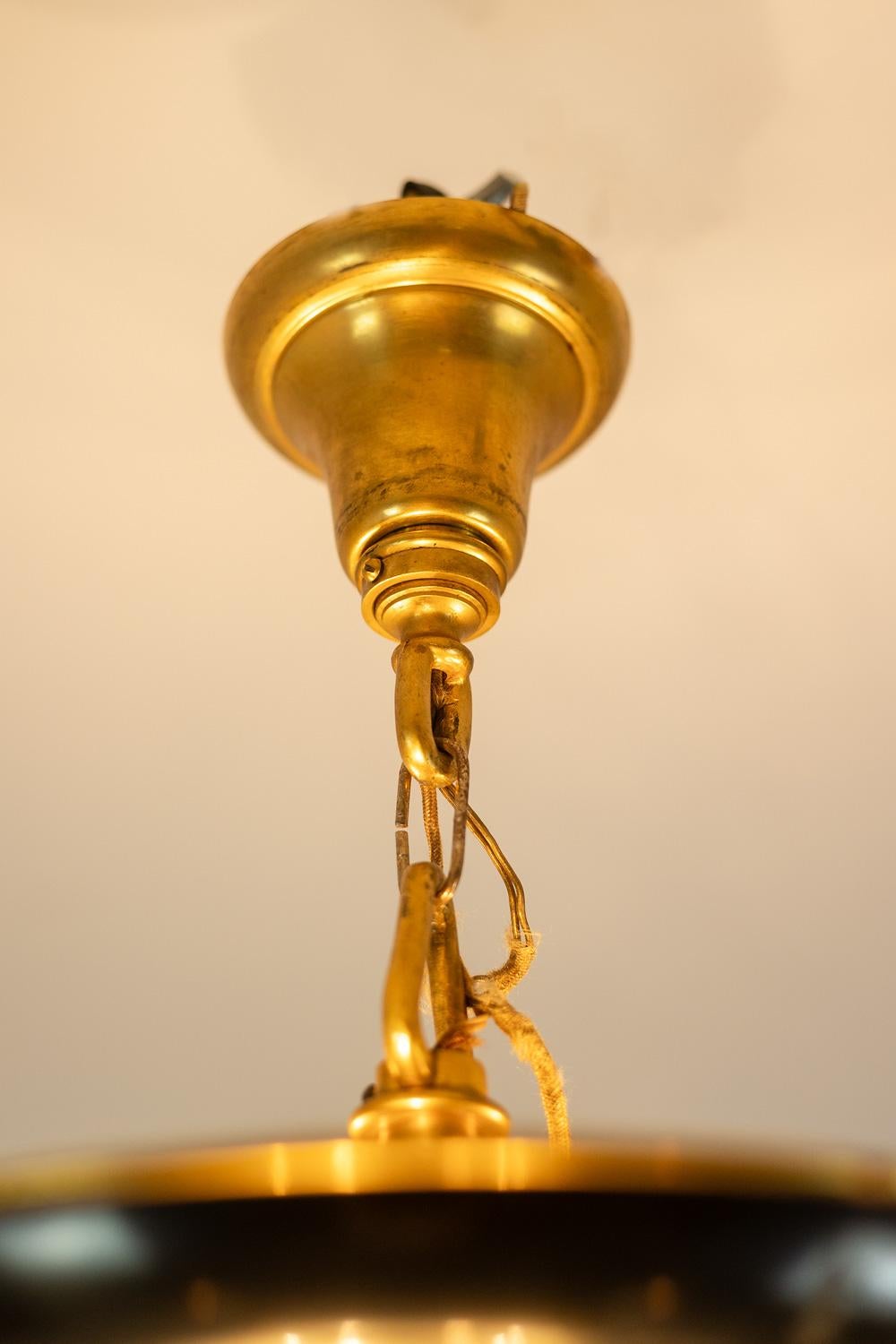 Maison Baguès. Empire style chandelier in gilded bronze. 1950s. For Sale 3