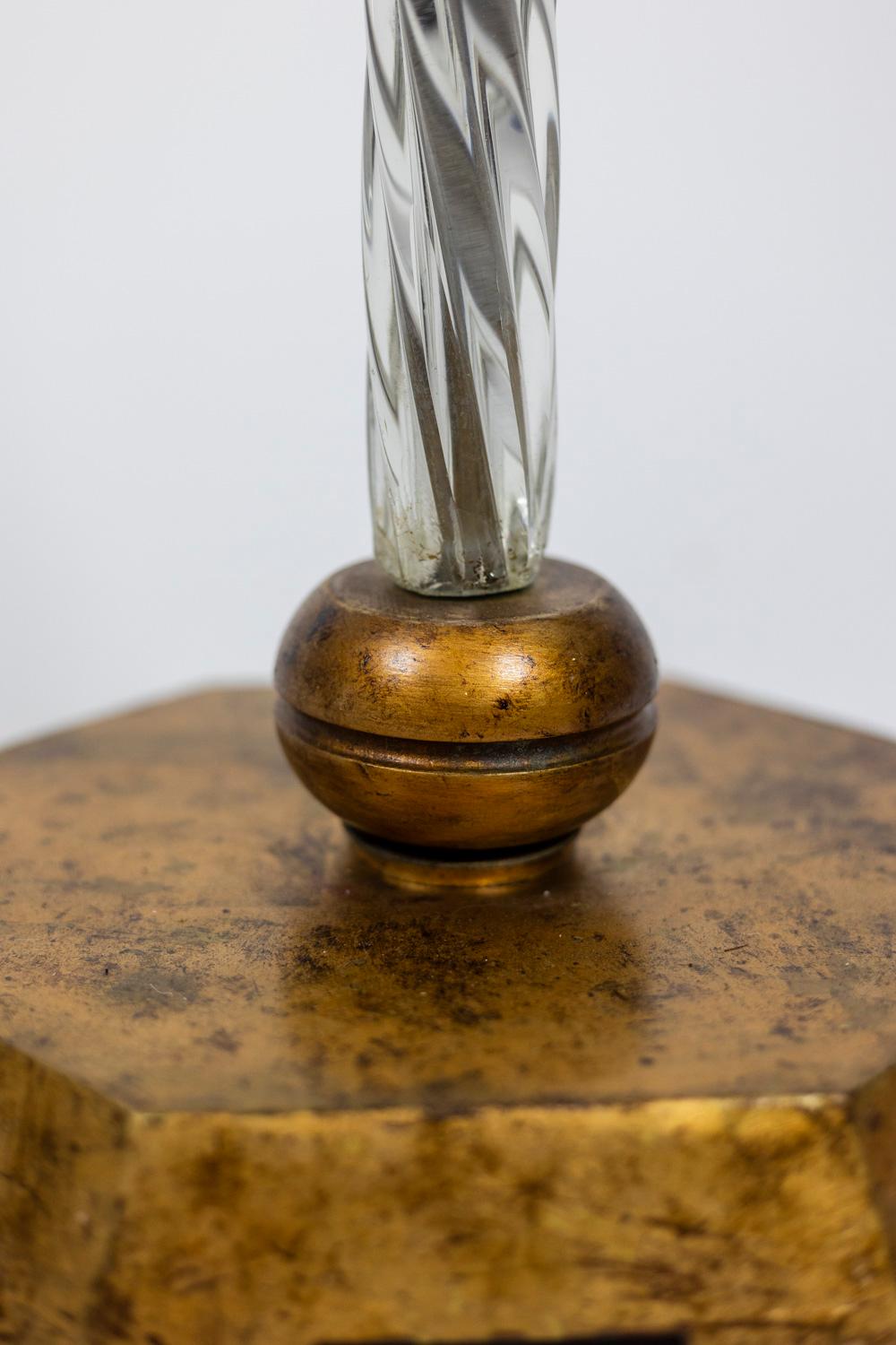 Maison Baguès, Floor Lamp in Glass and Gilded Metal, 1950s For Sale 1