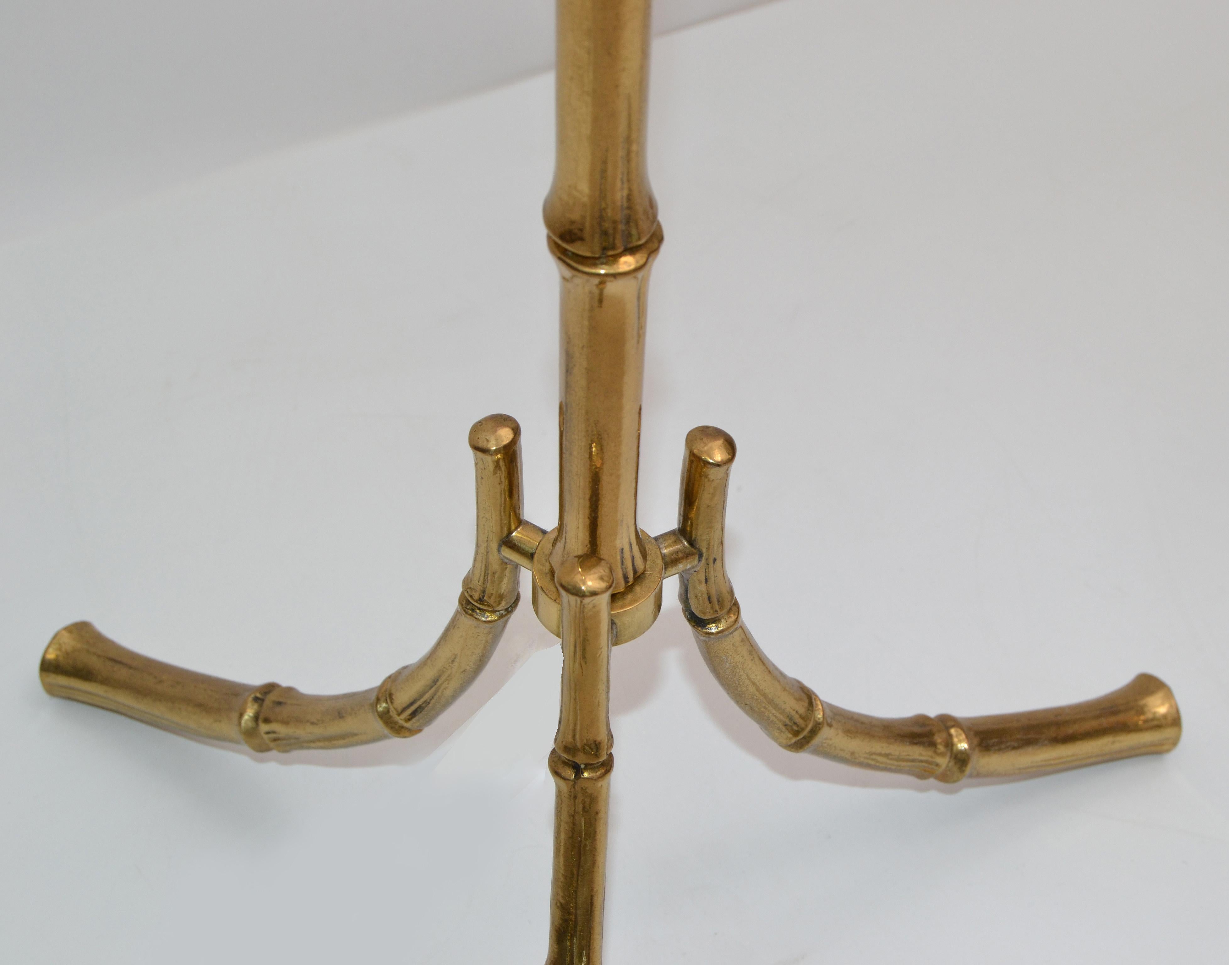 Maison Baguès French Hollywood Regency Bronze Faux Bamboo Floor Lamp 1960 - Pair For Sale 7