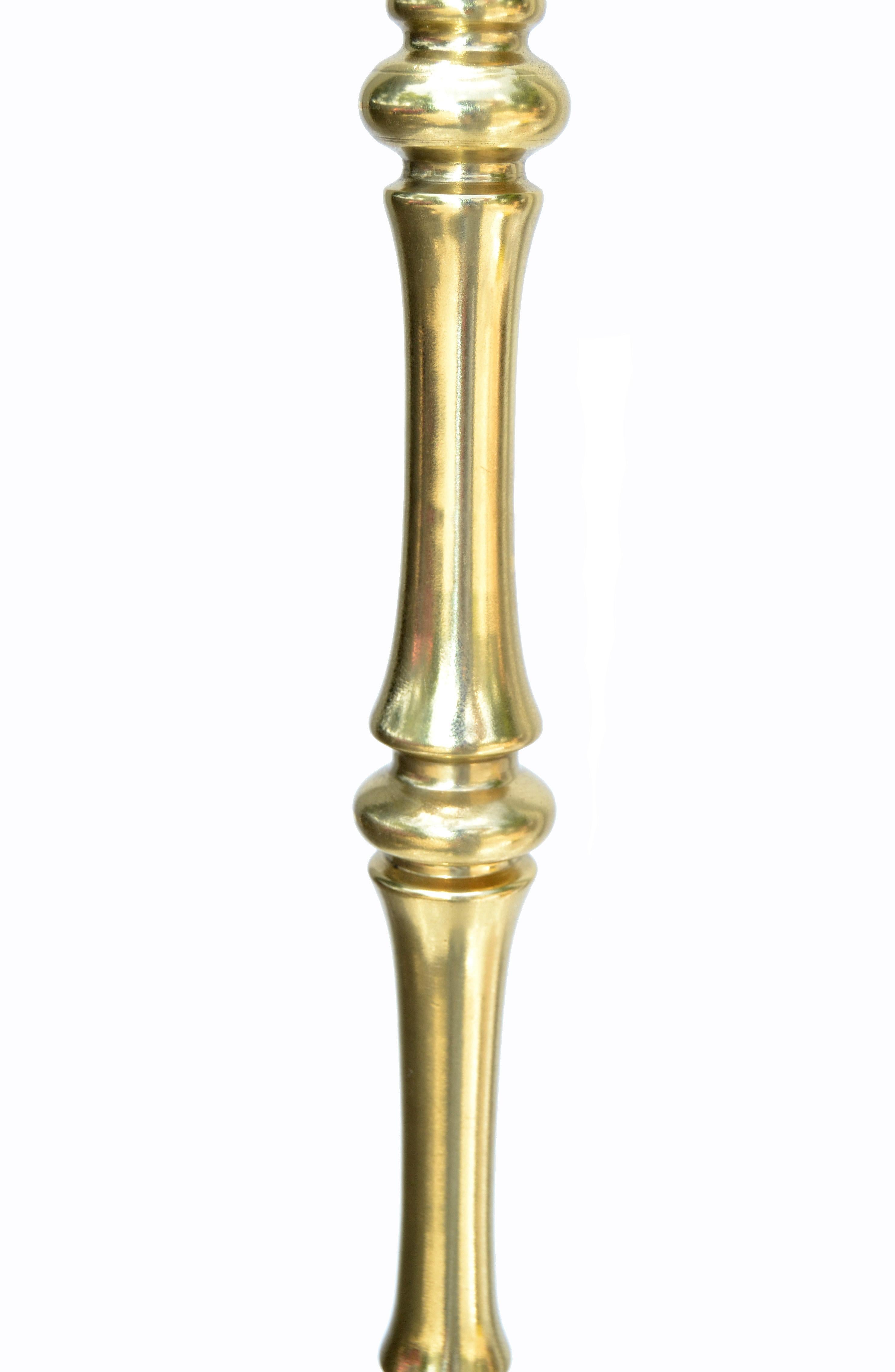 Hand-Crafted Maison Baguès French Neoclassical Bronze Bamboo Floor Lamp For Sale