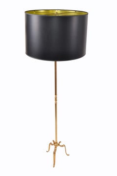 Maison Baguès French Neoclassical Bronze Floor Lamp Tripod Base