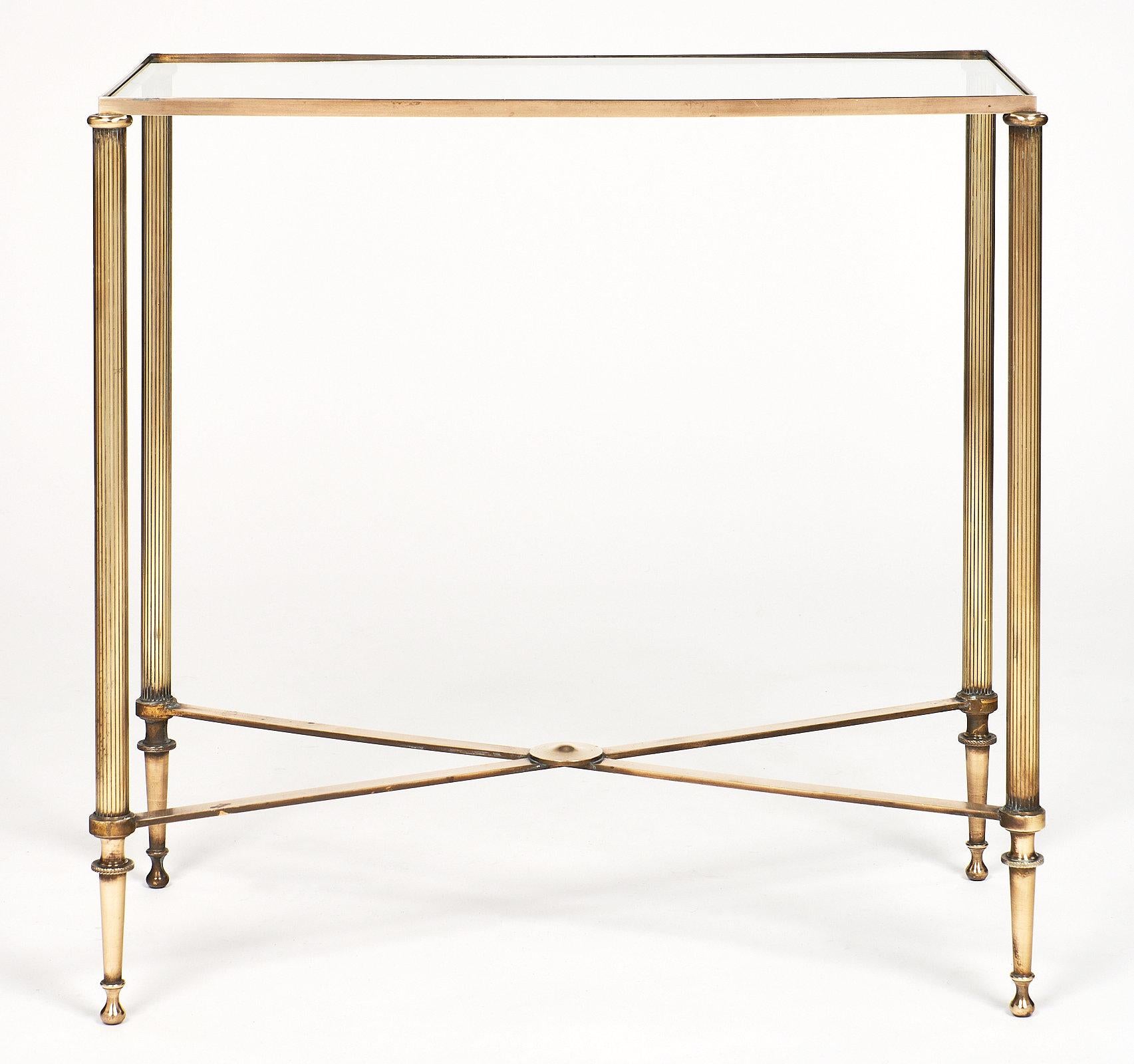 Brass Maison Baguès French Set of Side Tables