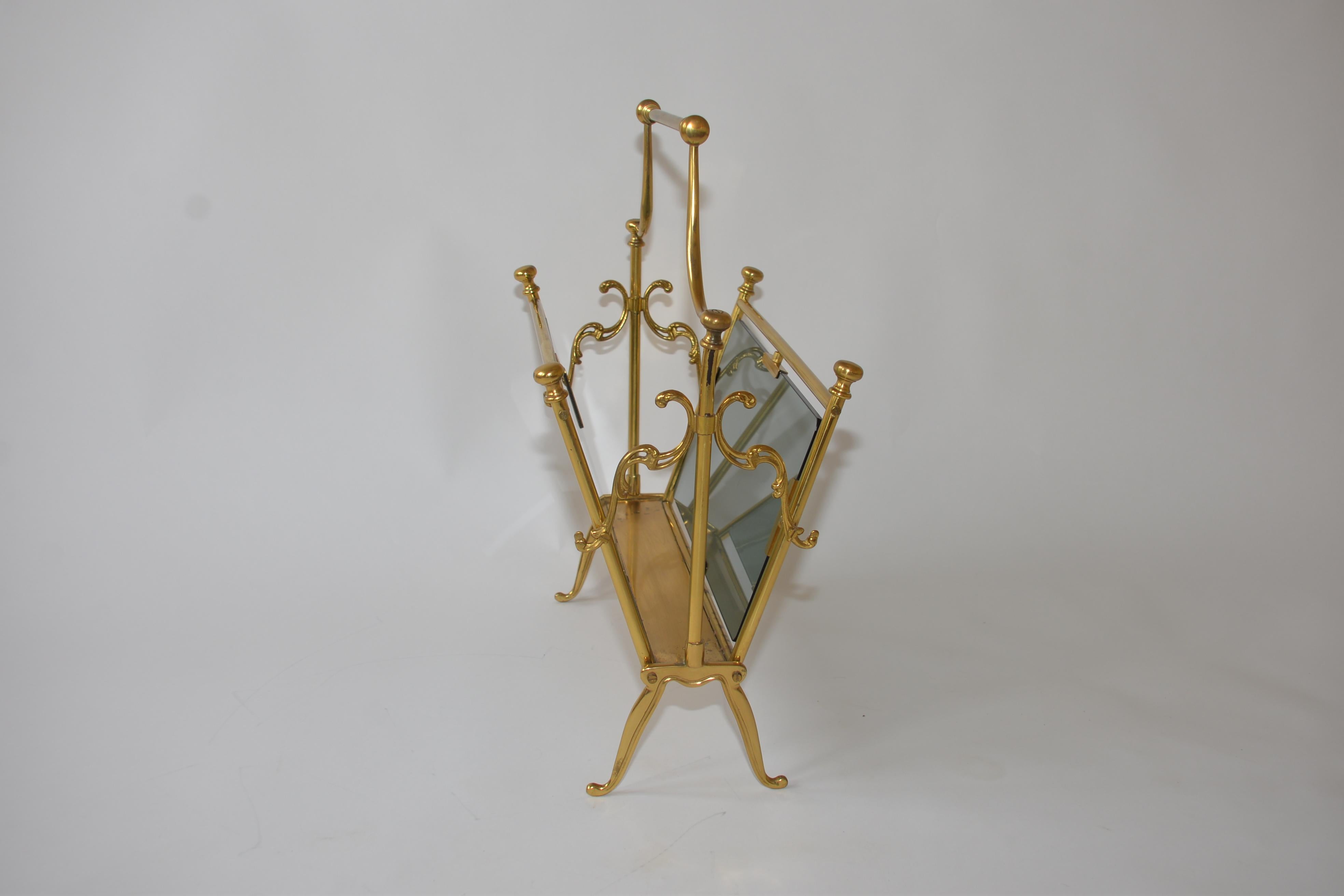 Gilt Maison Bagues French Vintage Magazine Rack