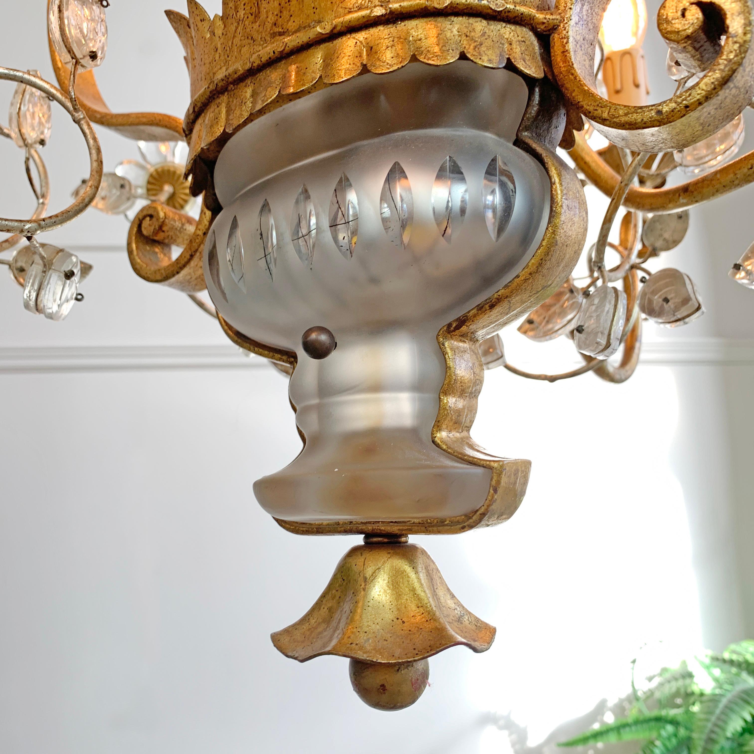 Banci Firenze Gold Crystal Chinoiserie Chandelier For Sale 9