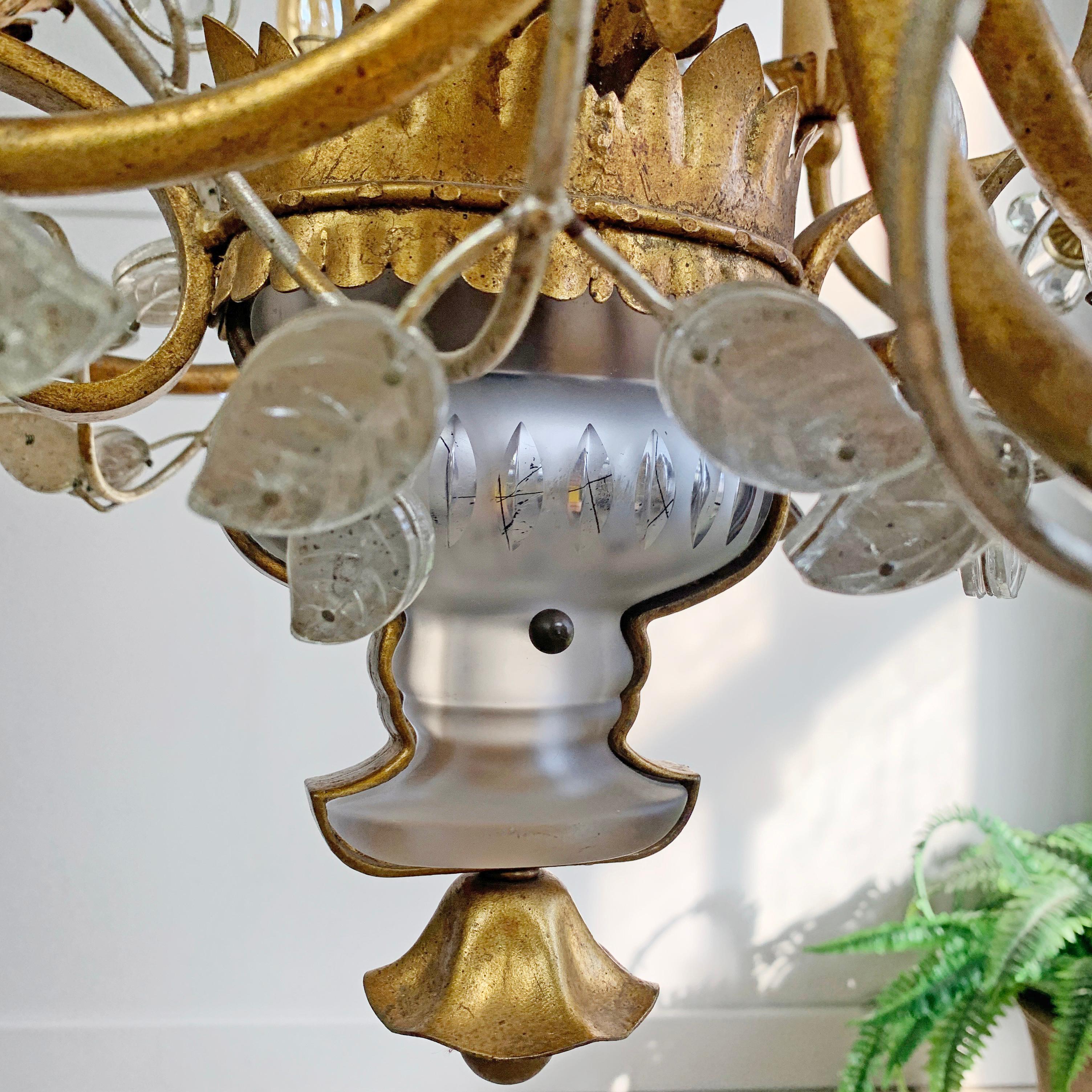 Banci Firenze Gold Crystal Chinoiserie Chandelier For Sale 1