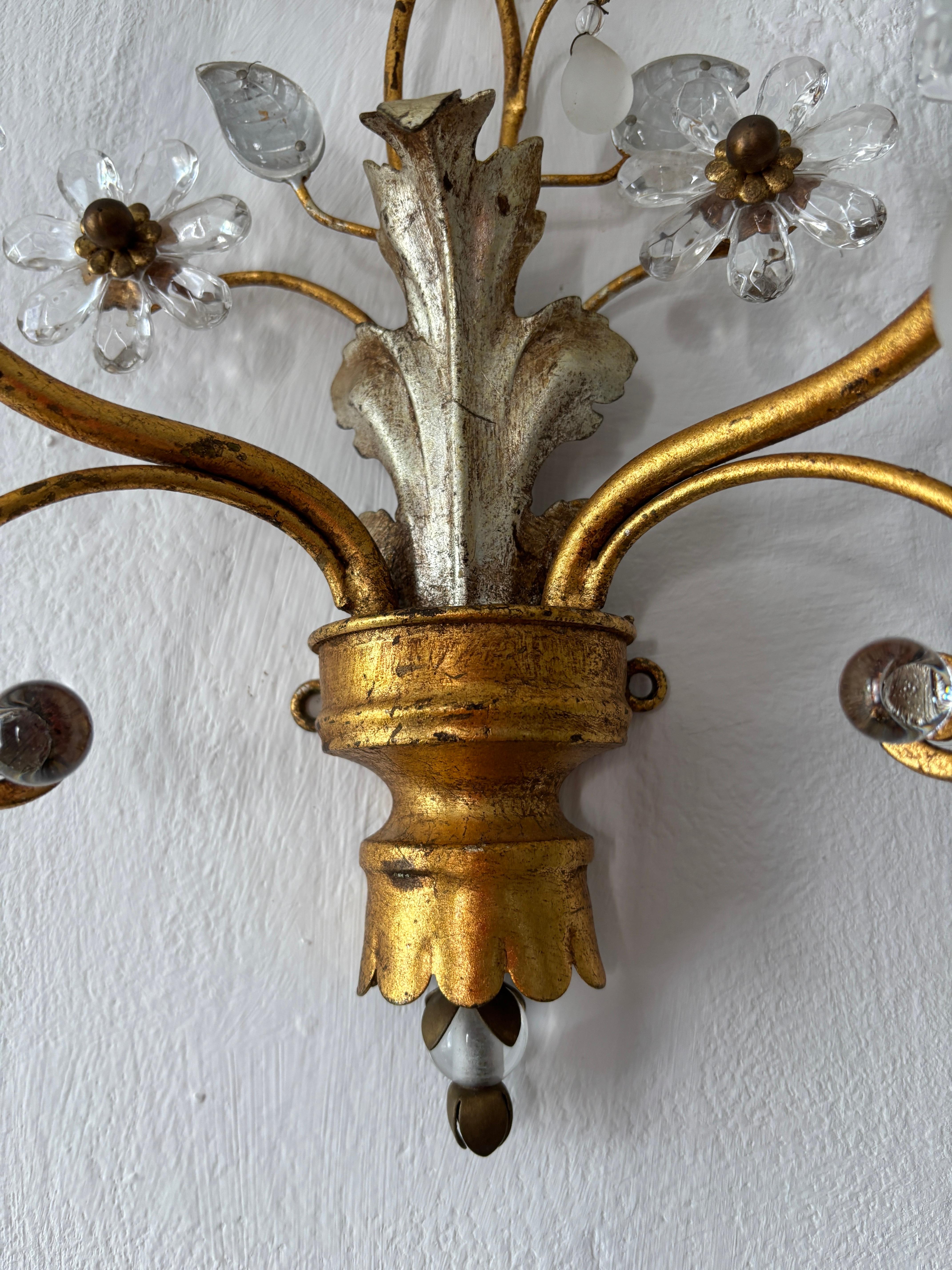 Maison Bagues Fiori d'oro e d'argento - Sconcese francesi, c.C. 1940 Firmato in vendita 3